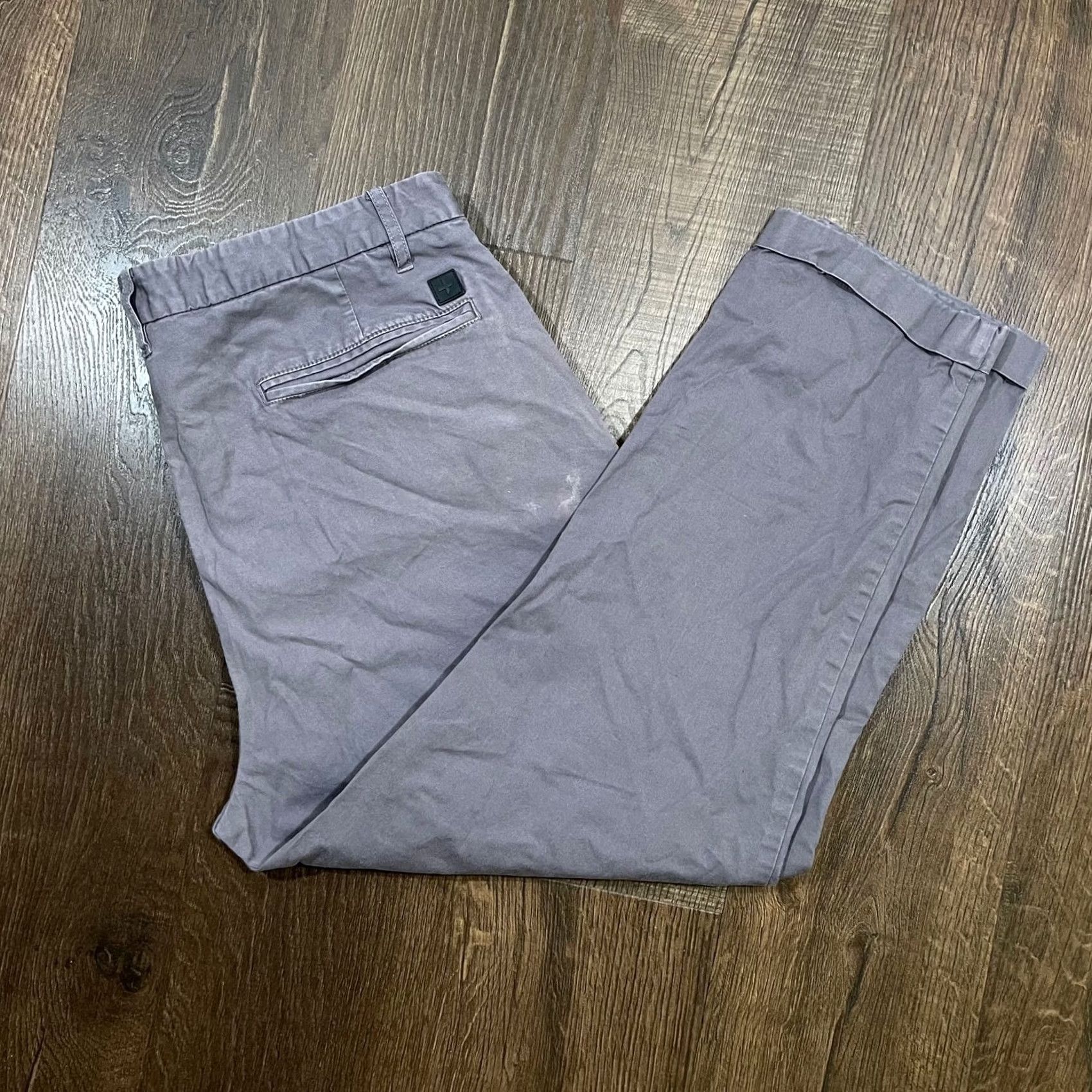 Tavik Tavik Pants Men Chino 36x24.5 Gray Slimming Straight Front Flat Front Casual Bottoms Modern Regular XS? Size US 36 / EU 52 - 7 Thumbnail