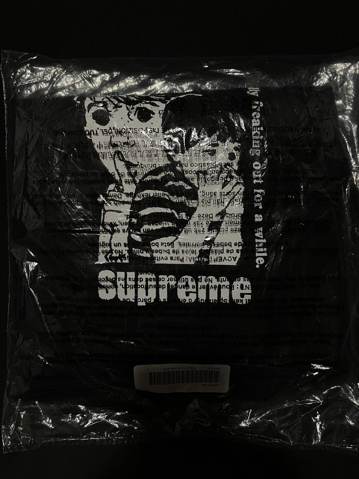 Supreme Supreme Freaking Out Tee [BLACK] Size US L / EU 52-54 / 3 - 3 Thumbnail