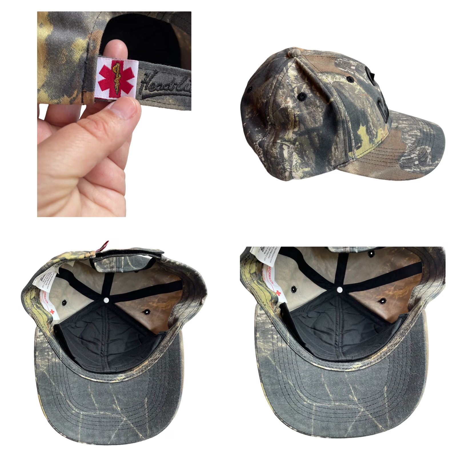Vintage VINTAGE Catapillar Rare Baseball Hat Cap W/Built In Flashlight Green Camouflaged Men's Size ONE SIZE - 8 Thumbnail