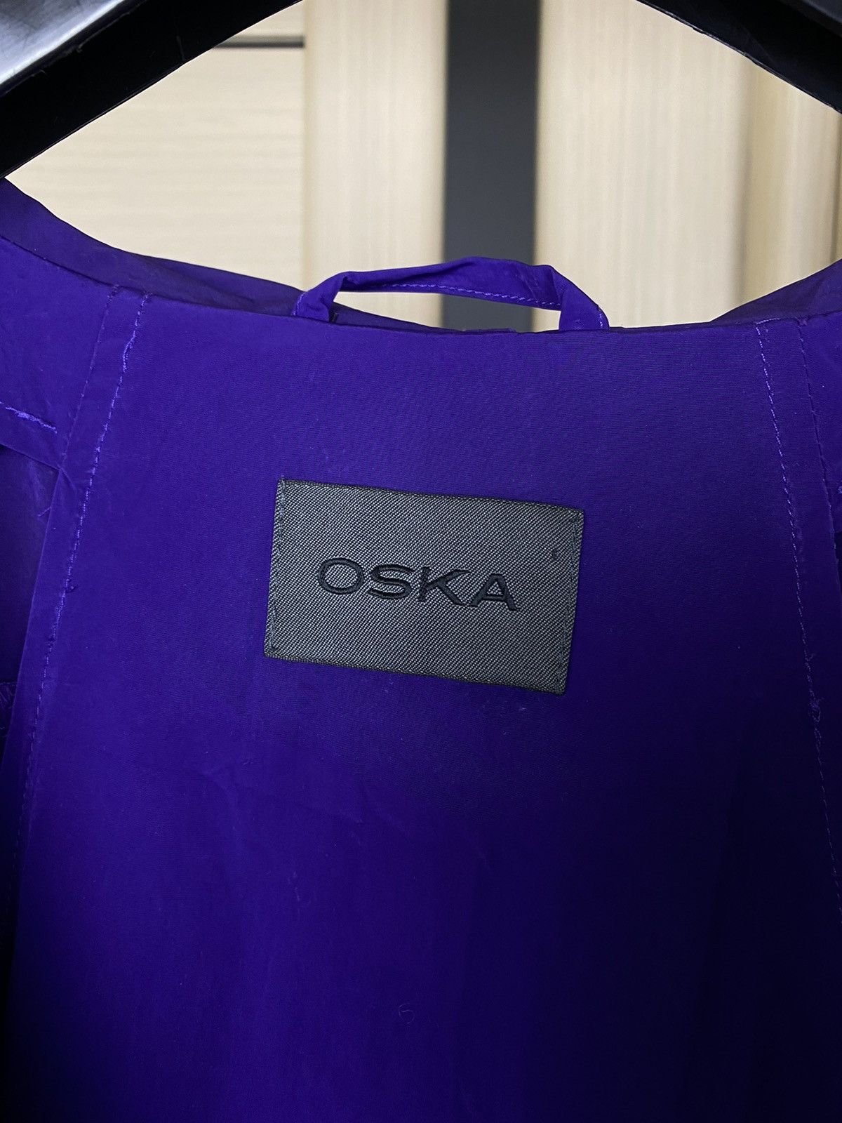 OSKA Oska Minimalist Vibrant Purple Long Coat Hooded Zip Front Size S / US 4 / IT 40 - 10 Thumbnail
