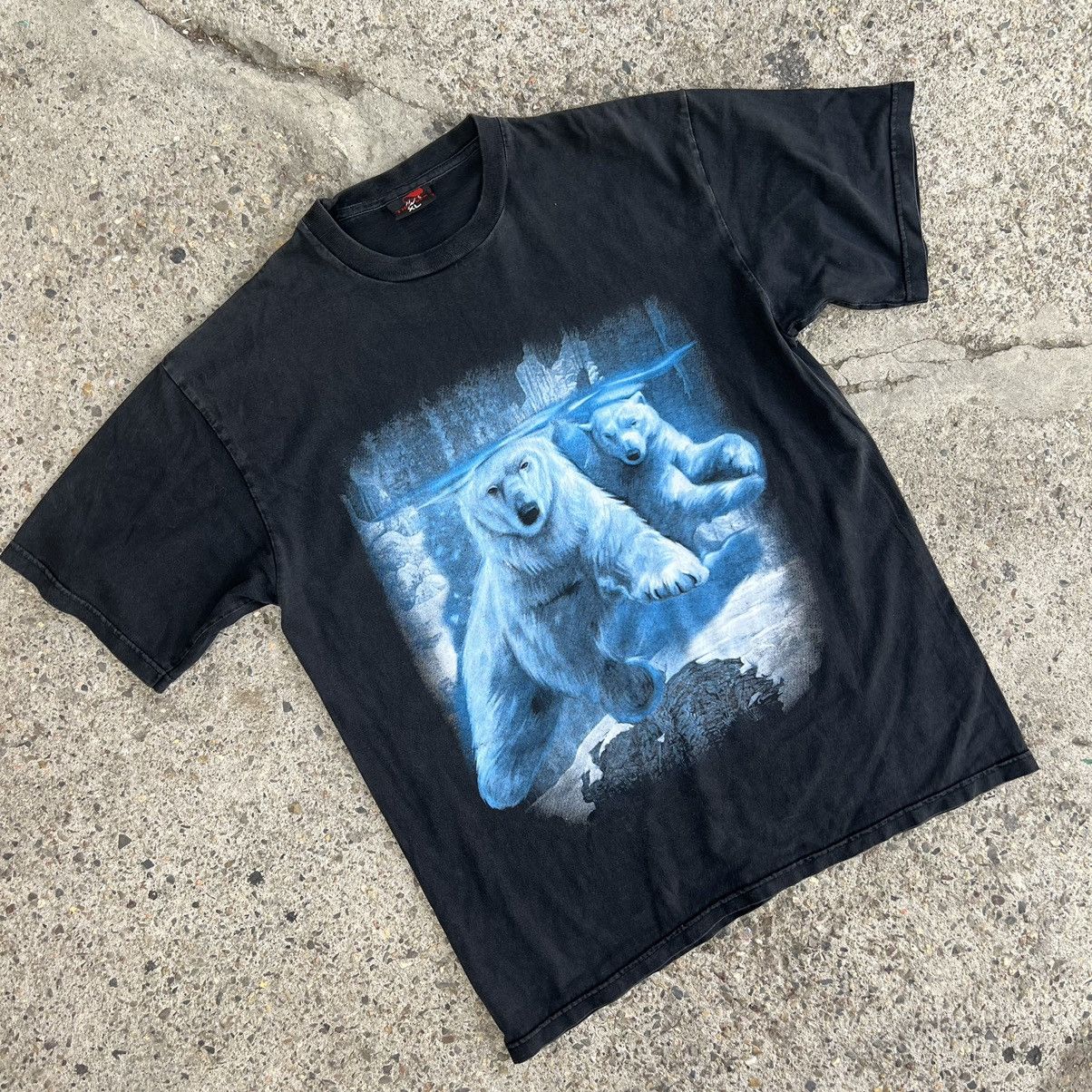 The Mountain × Vintage Vintage Y2K The Mountain Polar Bear Tie Dye T Shirt Size US XL / EU 56 / 4 - 4 Thumbnail