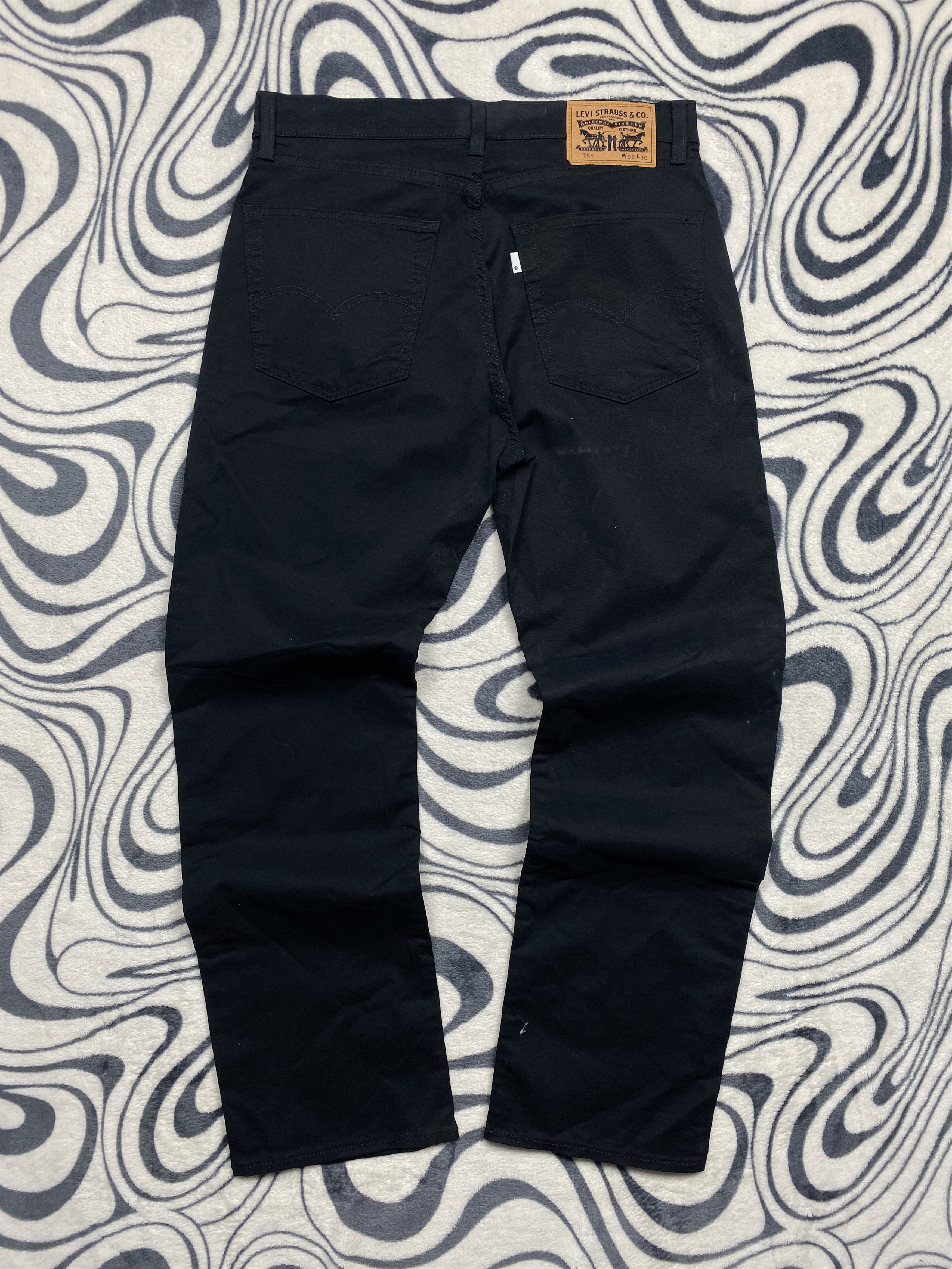 Levi's Levis 751 Vintage Mens Black Denim Pants White Tab Size US 32 / EU 48 - 1 Thumbnail