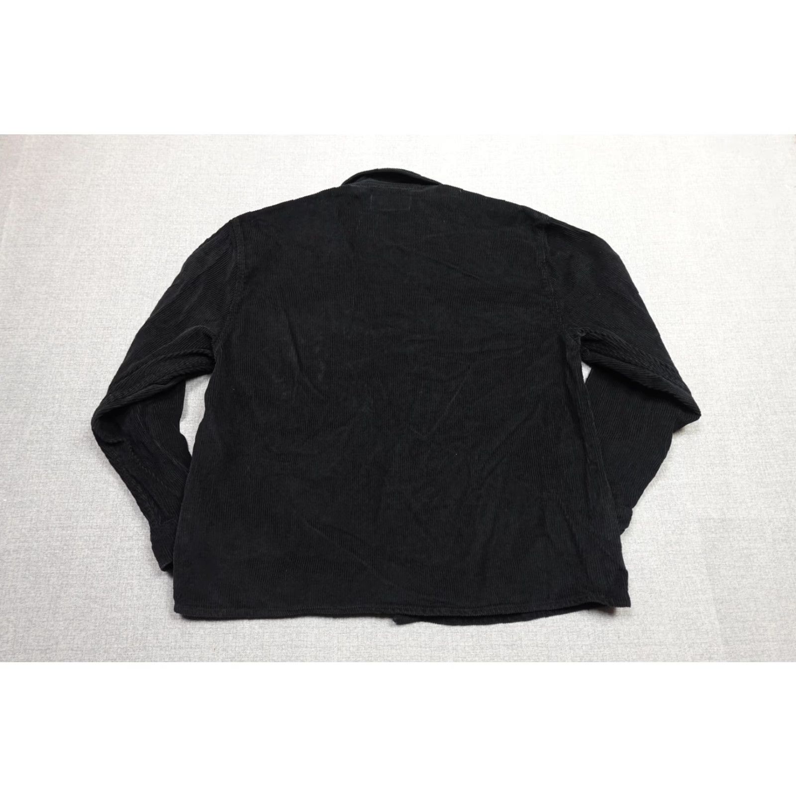 Abercrombie & Fitch Abercrombie & Fitch Corduroy Jacket Mens XL Black Snap Front Long Sleeve Pockets Size US XL / EU 56 / 4 - 4 Thumbnail