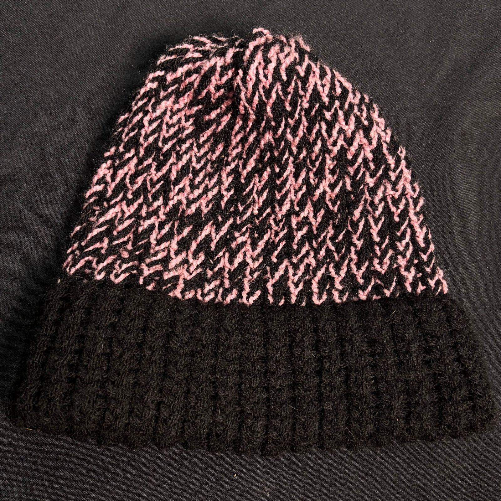 Other Pink & Black Knit Beanie Size ONE SIZE - 5 Thumbnail