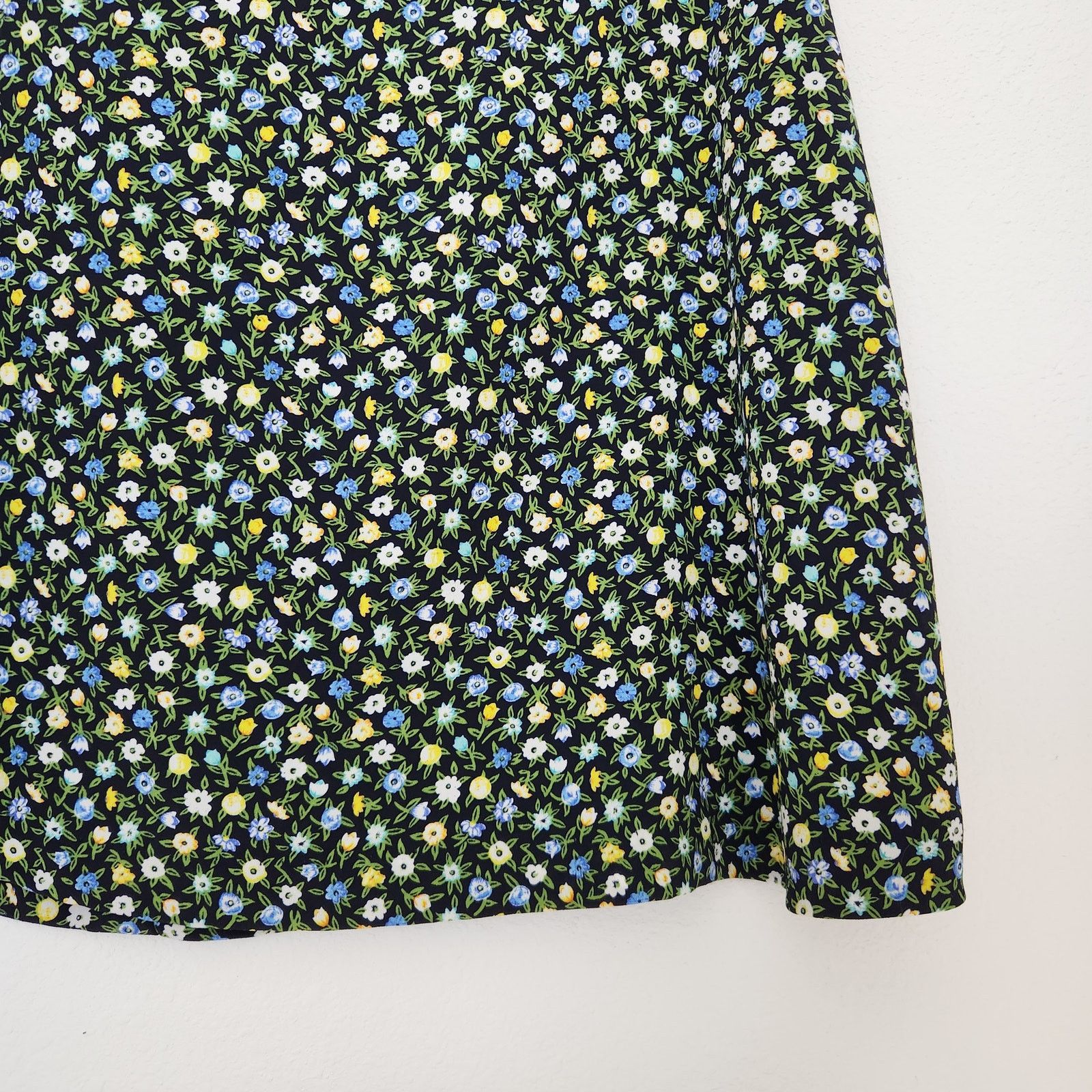 Vintage Vintage Black Ditsy Floral Mini Skirt High Rise Vintage 2 Size 27" / US 4 / IT 40 - 3 Thumbnail