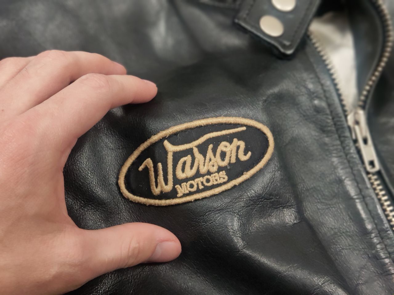 Vintage Warson Vintage Speed Black Leather Retro Motorcycle jacket Size US M / EU 48-50 / 2 - 12 Thumbnail