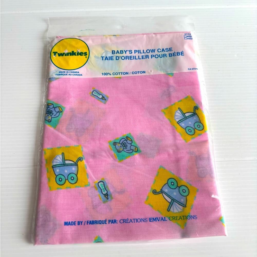 Designer Vintage 90s Baby girl pink Pillowcase by Emval Creations Size ONE SIZE - 1 Thumbnail
