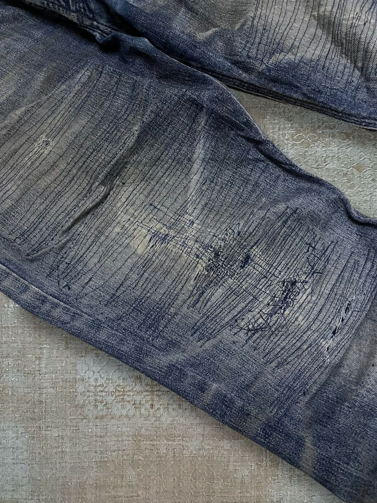 Japanese Brand Vintage 90s Designer Japan High Street Distressed City Denim Size US 33 - 8 Thumbnail