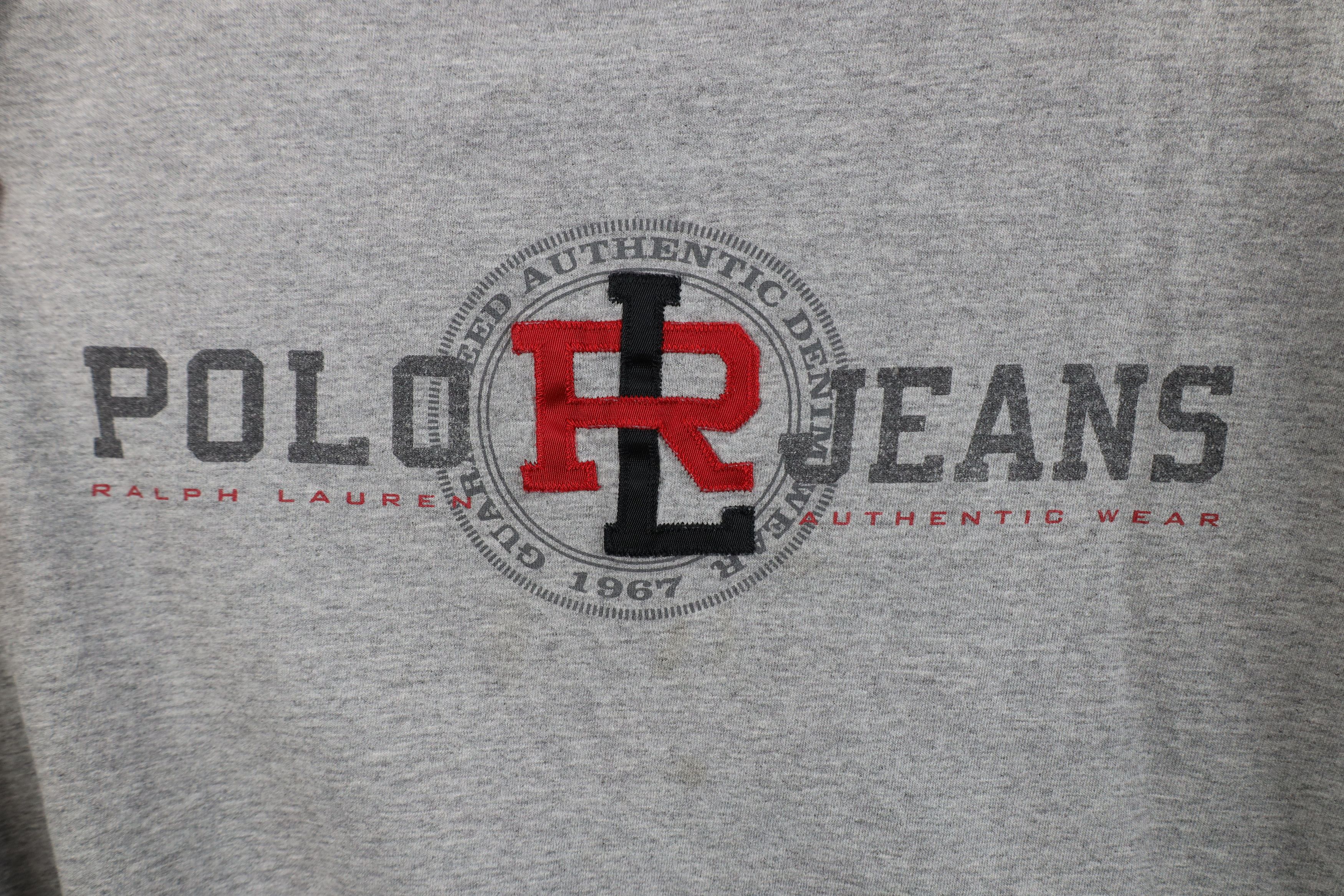 Ralph Lauren Vintage 90s Ralph Lauren Spell Out T-Shirt Heather Gray Size US XXL / EU 58 / 5 - 5 Thumbnail