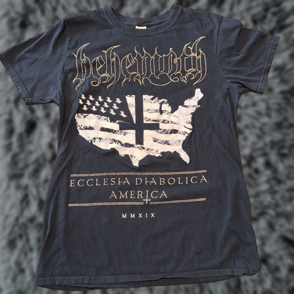 Gildan Behemoth Behemoth Ecclesia Diabolica America 2019 Tour T Shirt Black M Mens Short Sleeve Crew Neck Gildan Cotton Vintage No Size US M / EU 48-50 / 2 - 1 Thumbnail