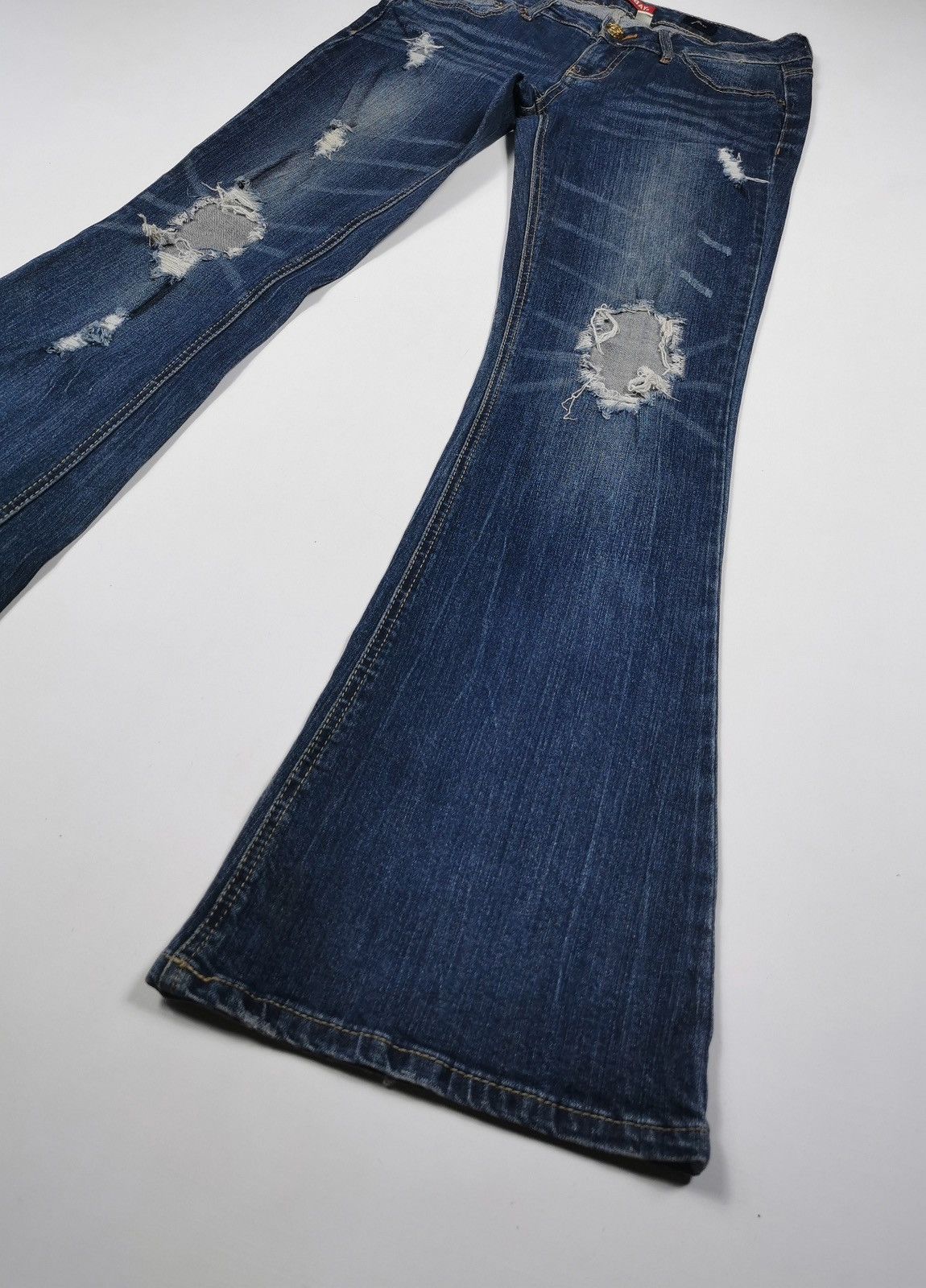 UNIONBAY Flare Distressed Unionbay Denim Jeans Size 30" / US 8 / IT 44 - 13 Thumbnail