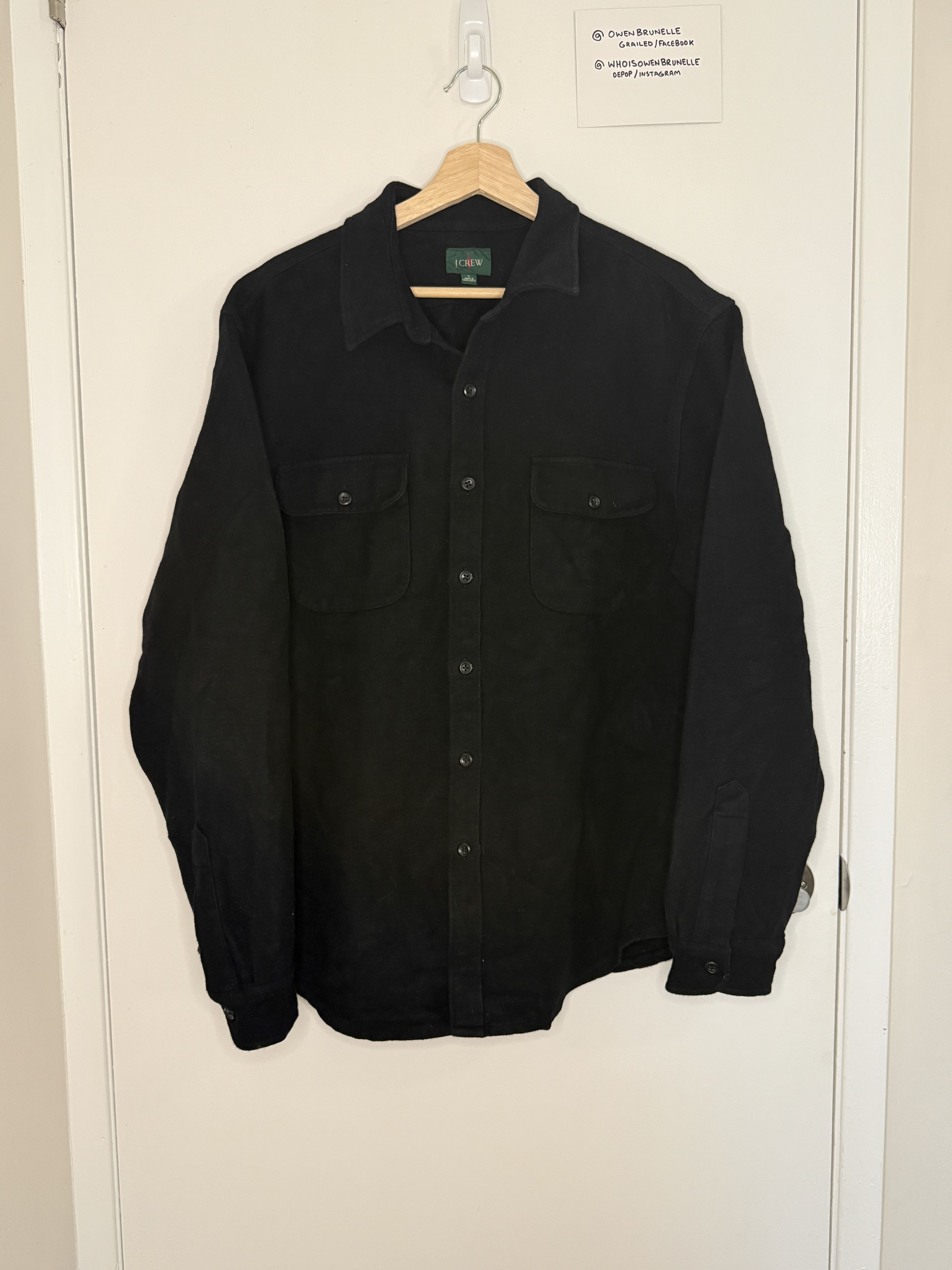 J.Crew J.Crew Moleskin Shirt Jacket L Black Premium Cotton Size US L / EU 52-54 / 3 - 1 Thumbnail