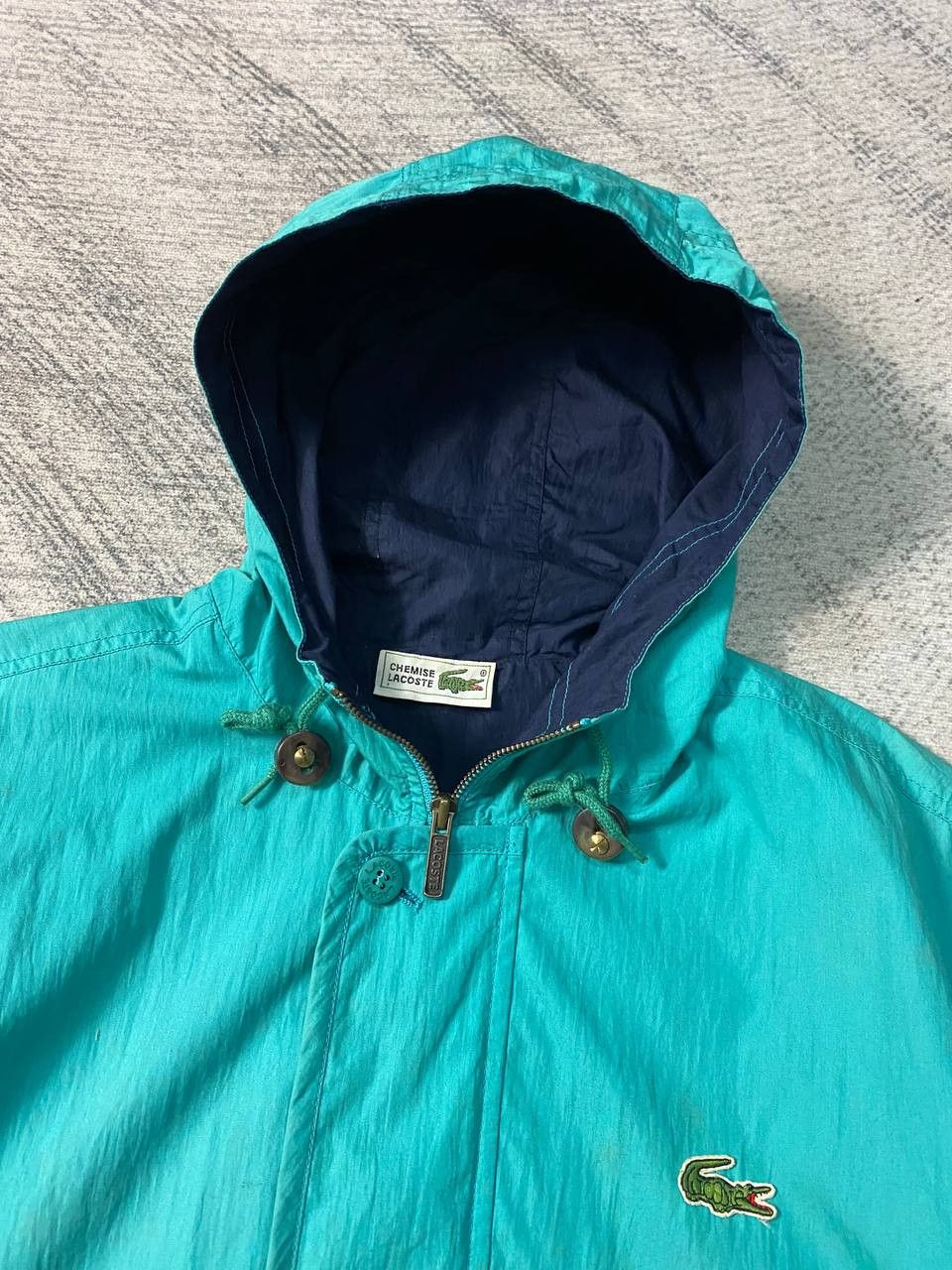 Lacoste Vintage Lacoste Hooded Windbreaker Jacket Size US M / EU 48-50 / 2 - 2 Thumbnail