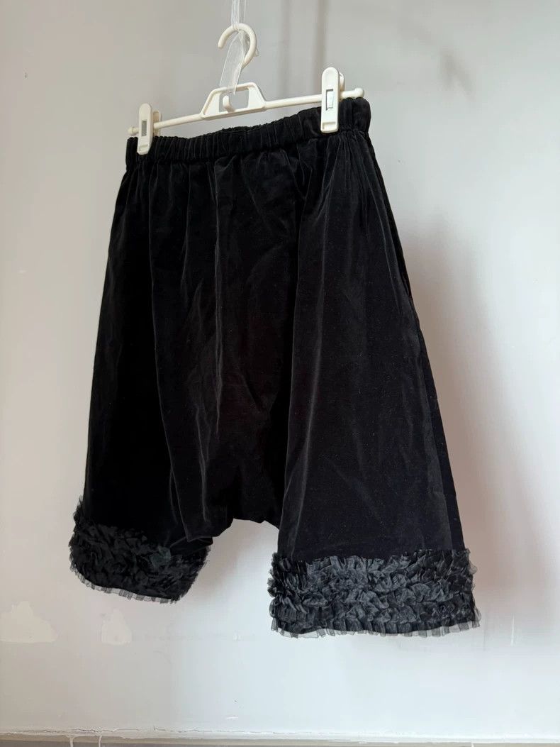Comme des Garcons Comme des Garcons size S Black velvet lace pants Size 23" - 2 Thumbnail