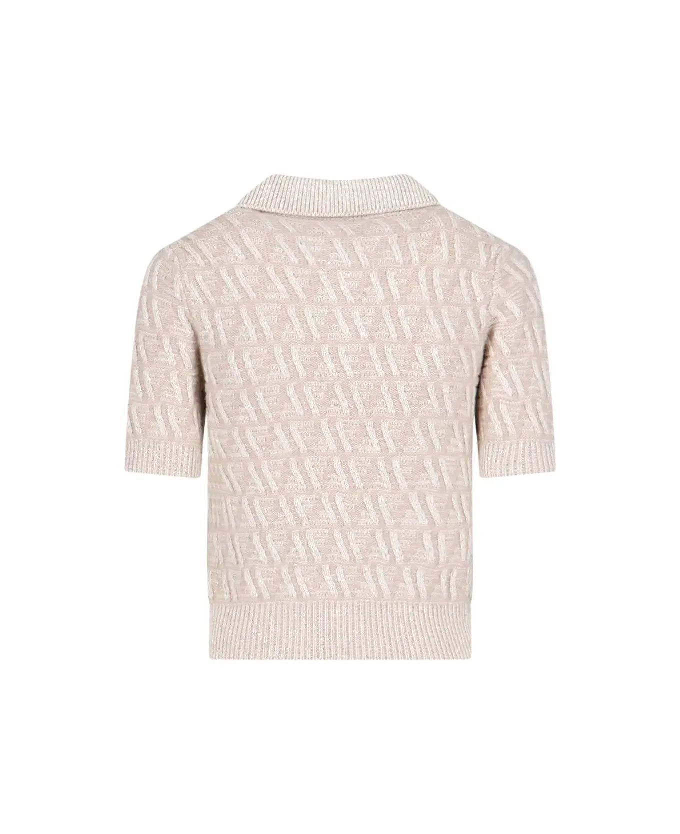 Fendi o1s1wg110326 Jumper in Beige Size S / US 4 / IT 40 - 2 Thumbnail