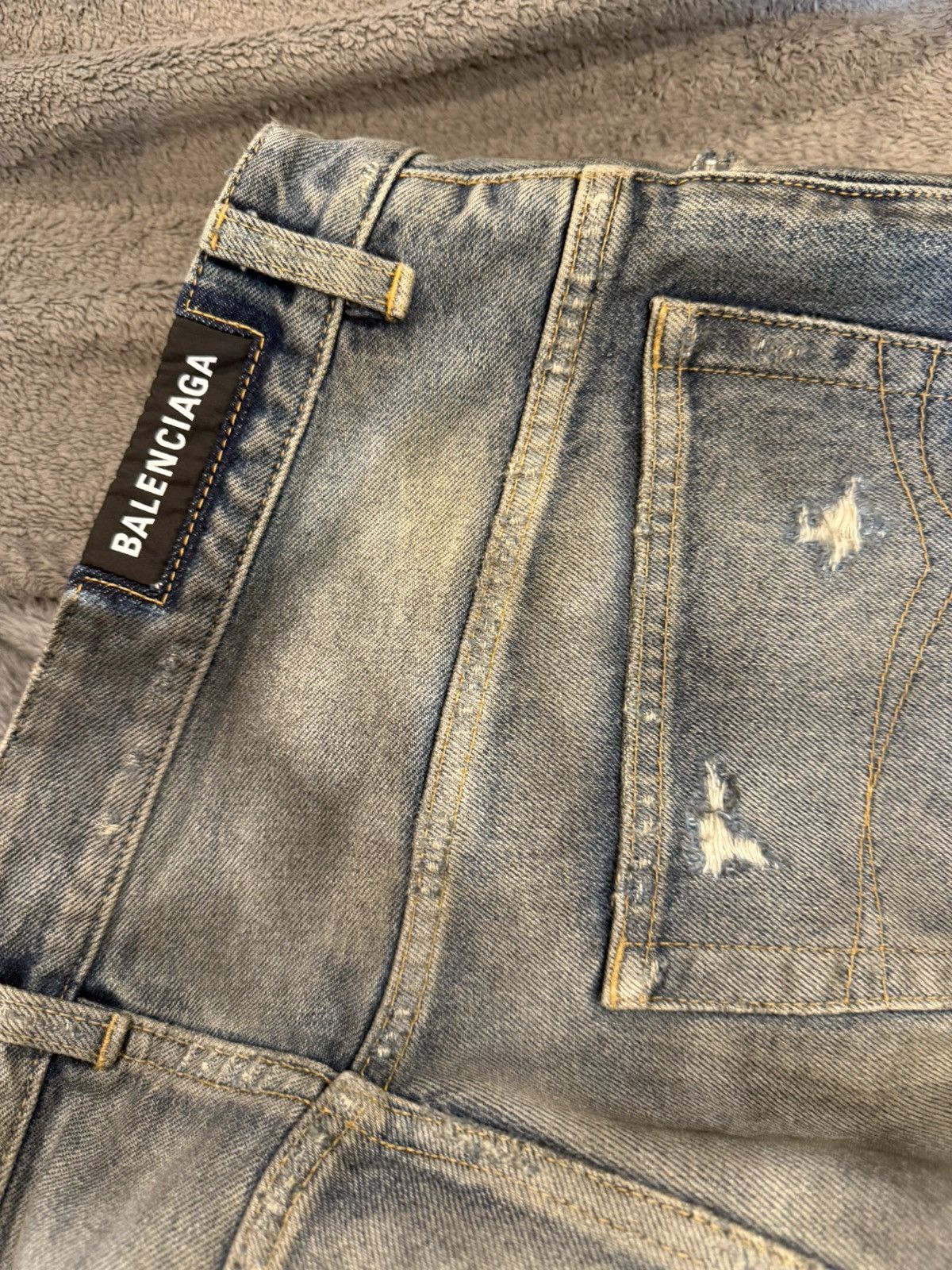 Balenciaga Balenciaga oil spill denim pants Size US 33 - 17 Thumbnail