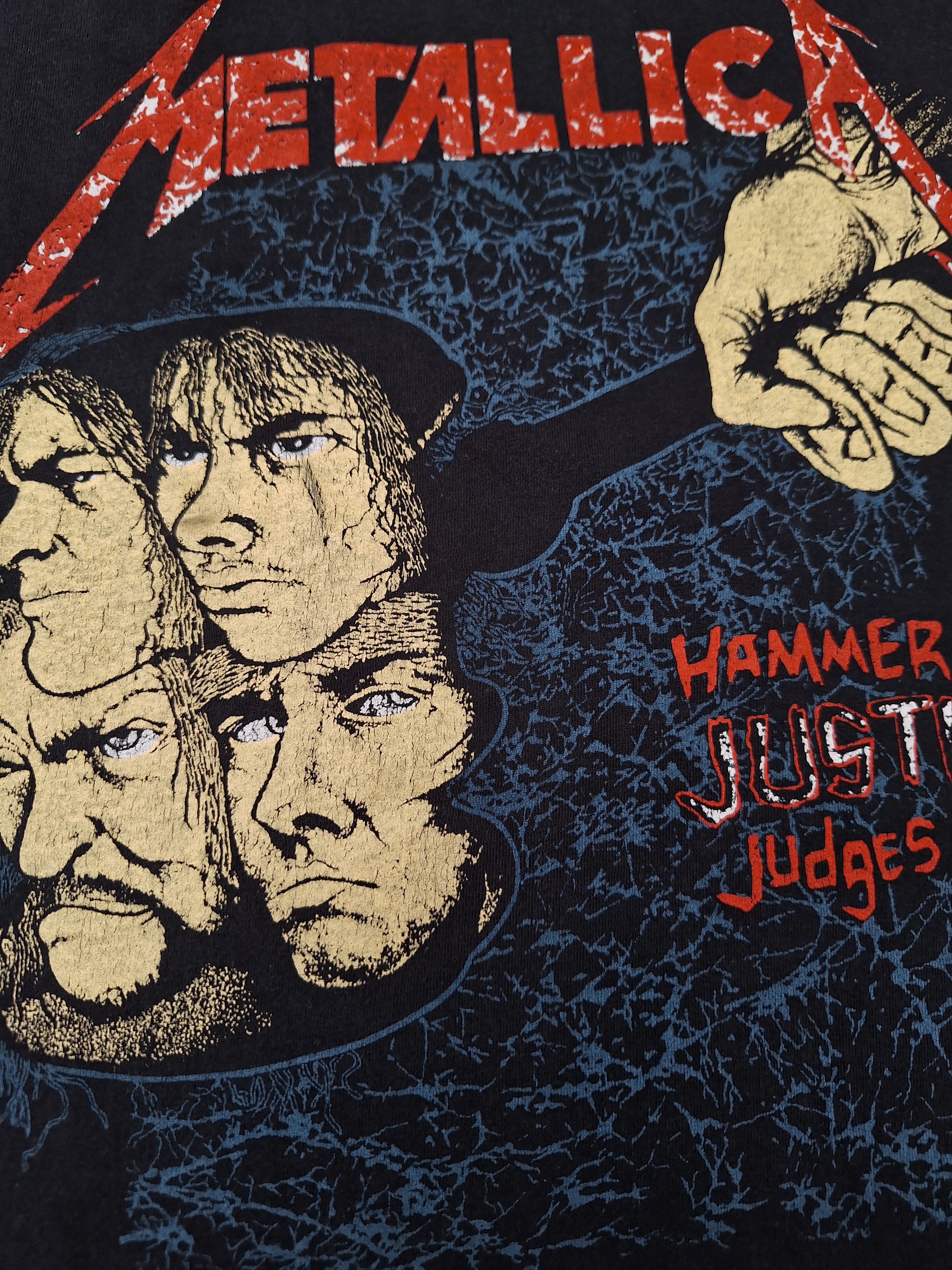 Japanese Brand 🔥RARE🔥 Vintage 90s metallica hammer of justice tour tee Size US XL / EU 56 / 4 - 7 Thumbnail