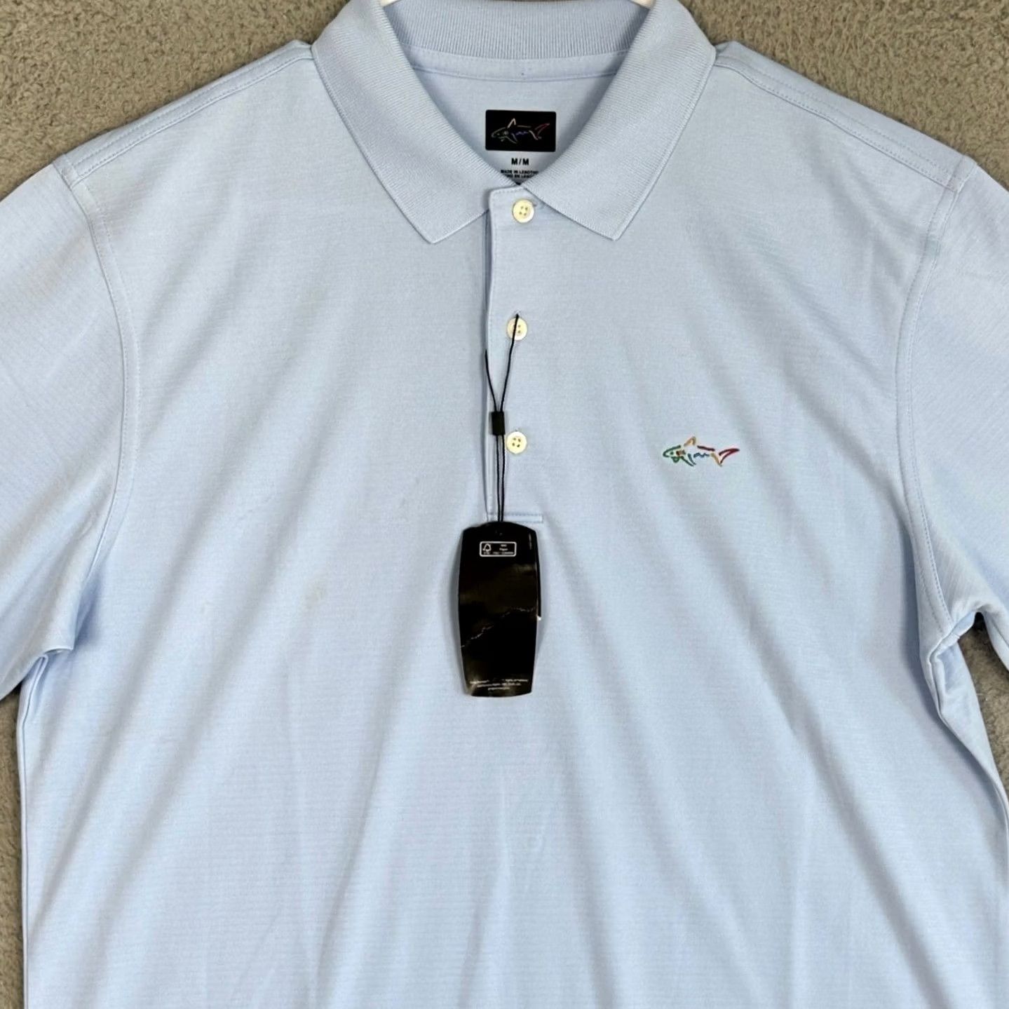 Vintage Greg Norman Polo Shirt Mens Medium Light Blue PlayDry Golf Performance Rugby Size US M / EU 48-50 / 2 - 2 Thumbnail