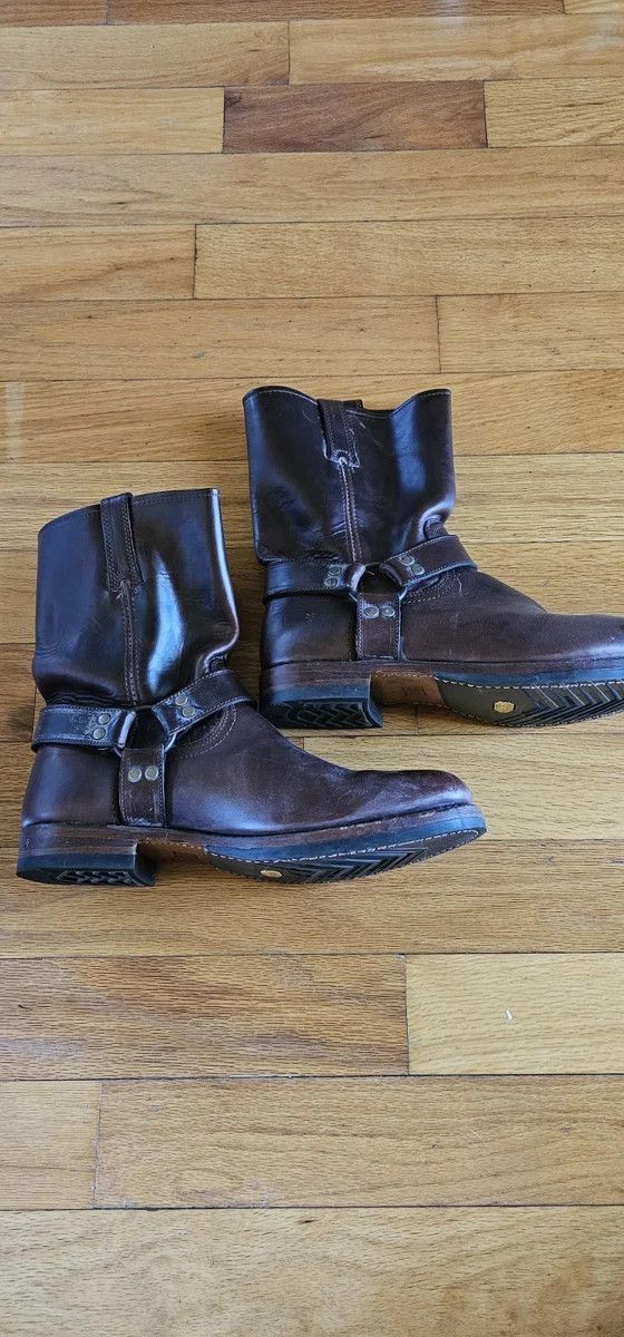 Frye Harness Boots Brown Leather 13 M Motorcycle Biker