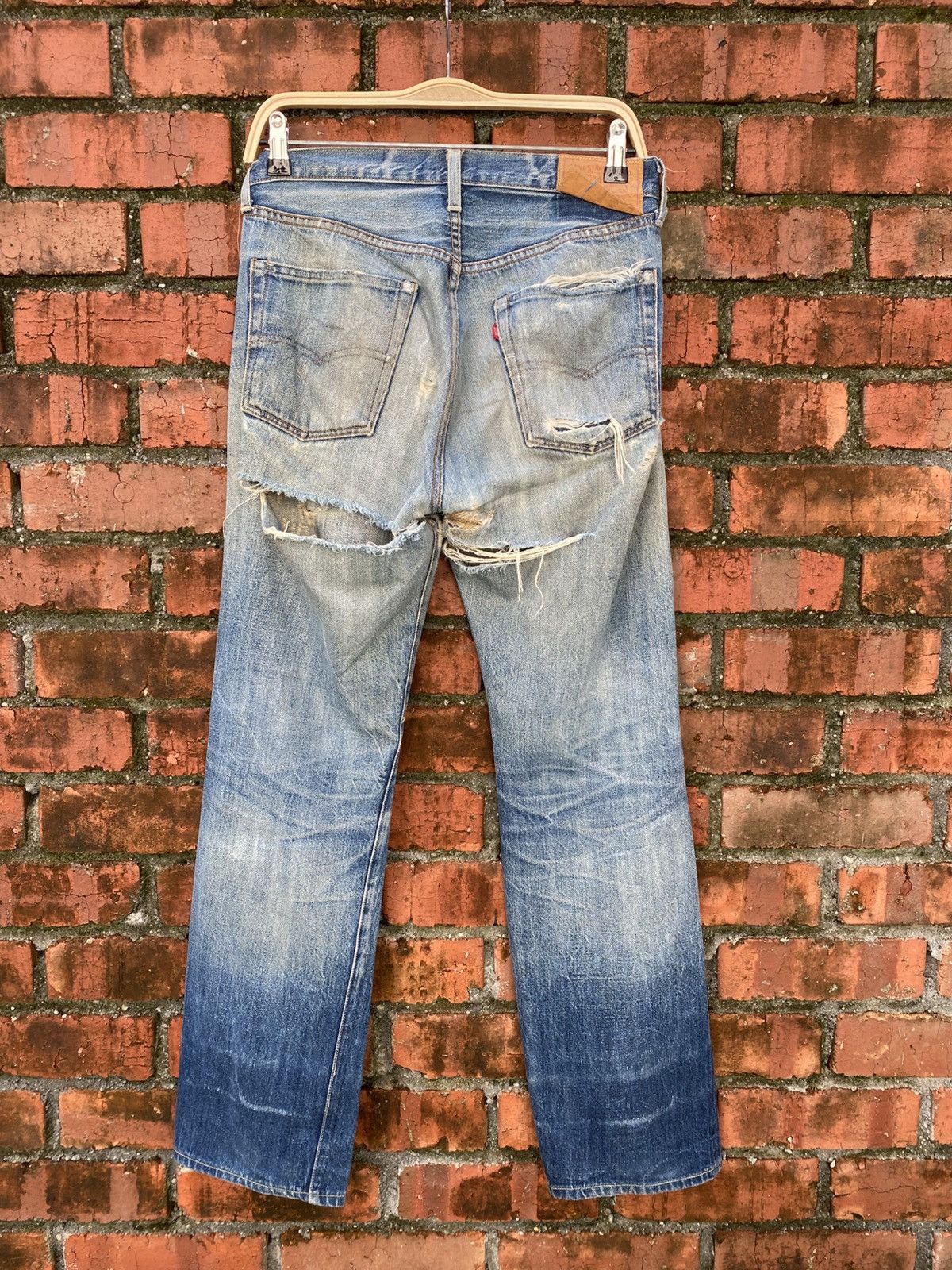 Levi's Vintage Clothing W30x30 Vintage LVC 501 big E redline distressed destroyed Size US 30 / EU 46 - 2 Thumbnail