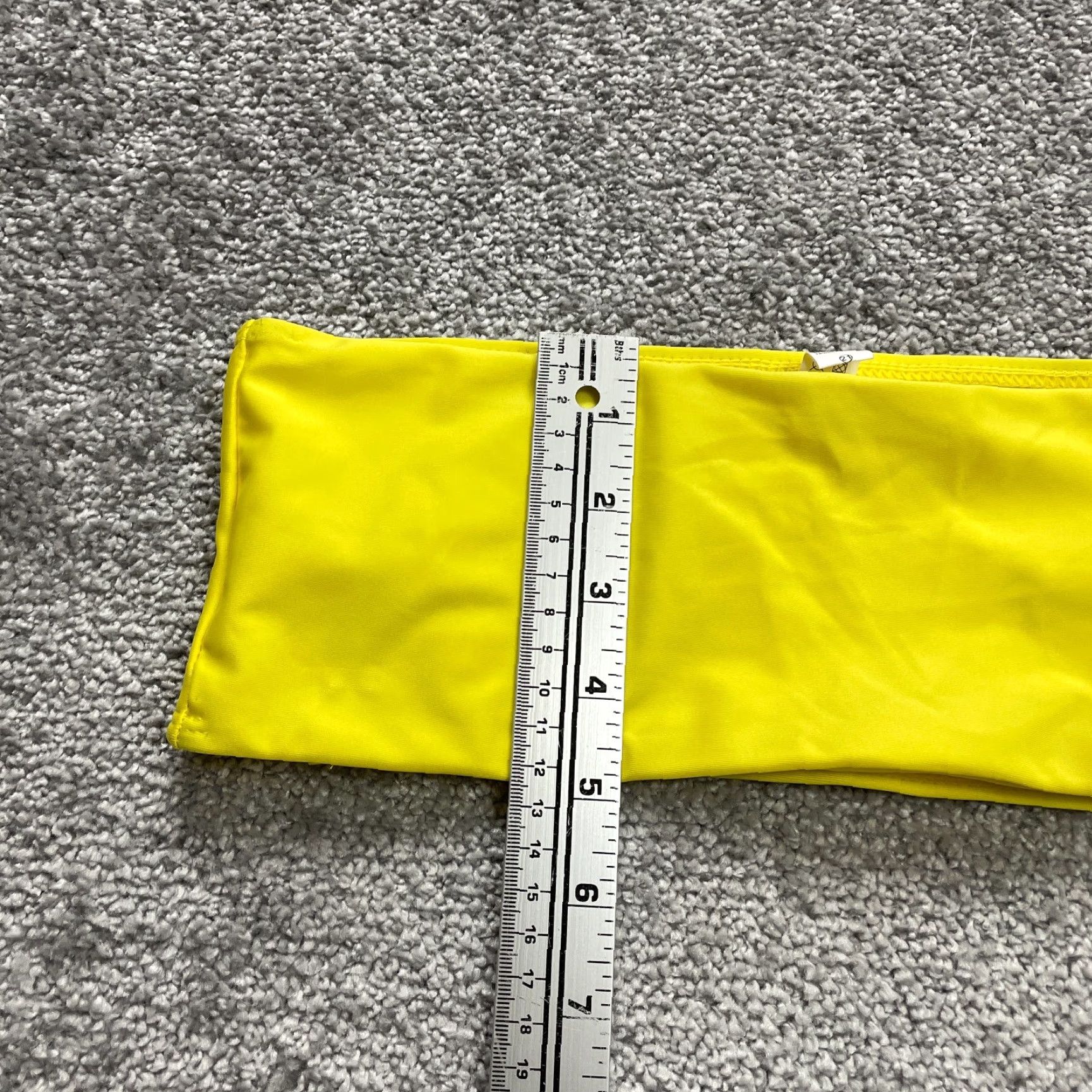 Vintage Unbranded Swimwear Bikini Top Womens Large Neon Yellow Bandeau Strapless Beach Size L / US 10 / IT 46 - 5 Thumbnail
