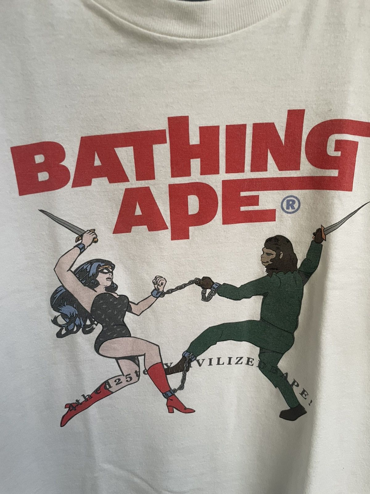 Bape Vintage bape wonder woman duel tee Size US S / EU 44-46 / 1 - 2 Thumbnail
