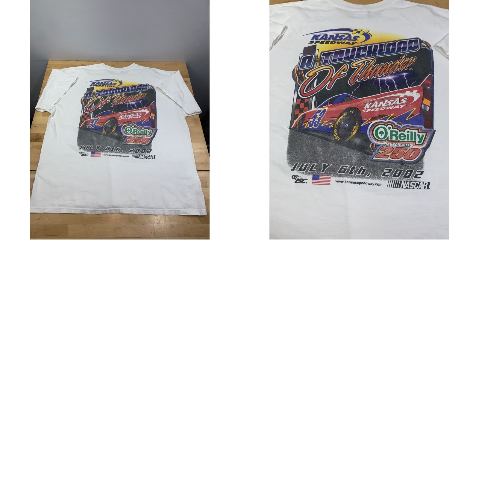 Gildan VINTAGE Nascar O'Reilly Racing Shirt Mens 2XL White Double-Sided Nascar Racing Shirt 2XL Mens White Y2K Size US XXL / EU 58 / 5 - 8 Thumbnail