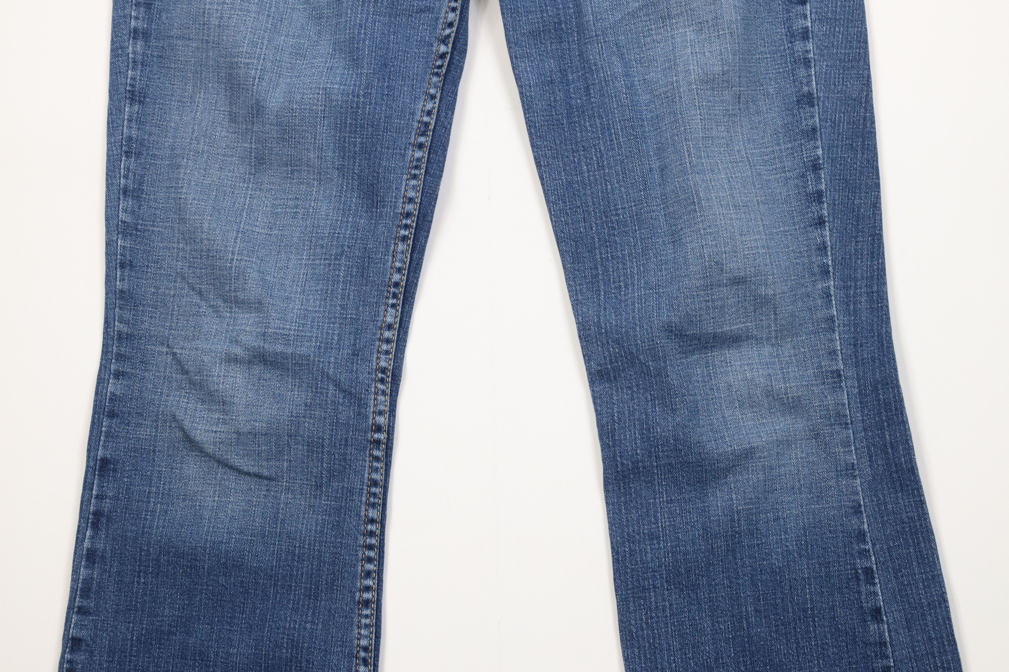 Levi's Vintage Y2K Levis 524 Superlow Flared Denim Jeans Stretch Size 30" / US 8 / IT 44 - 3 Thumbnail