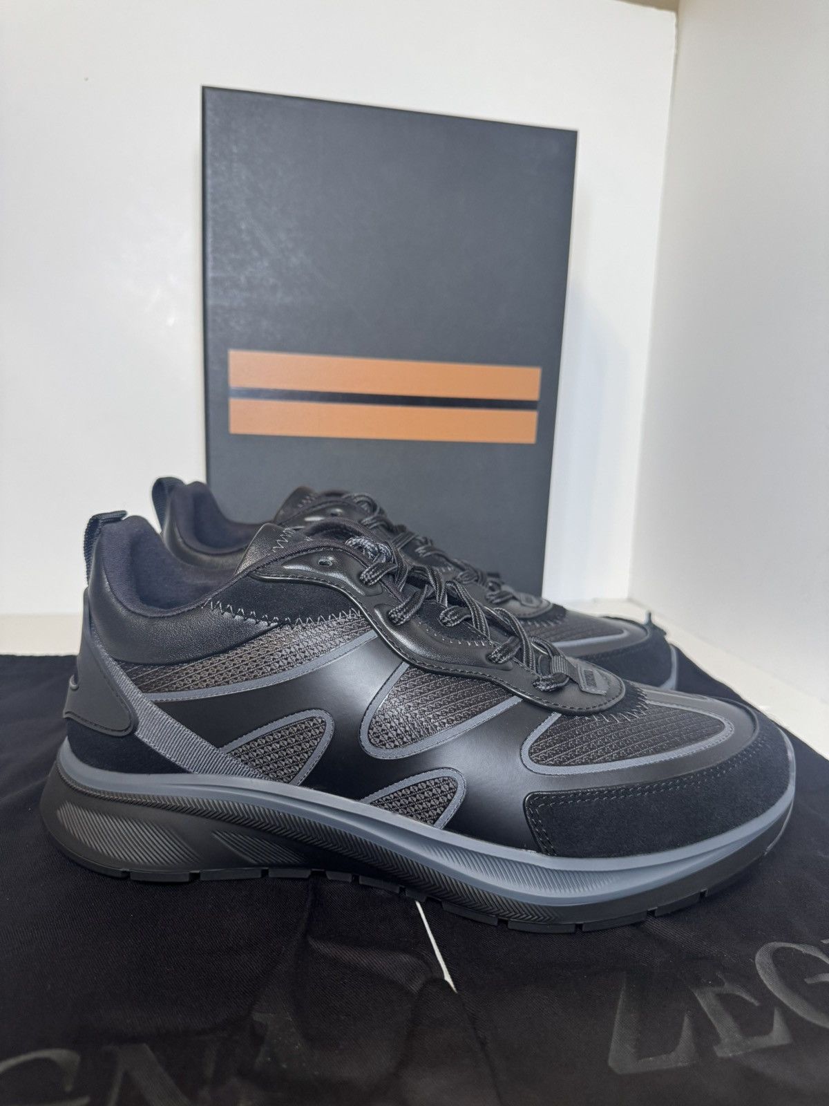 Ermenegildo Zegna Zegna UTE Trainer Sneakers Black Size 7.5 US New W/ Box Size US 7.5 / EU 40-41 - 1 Thumbnail