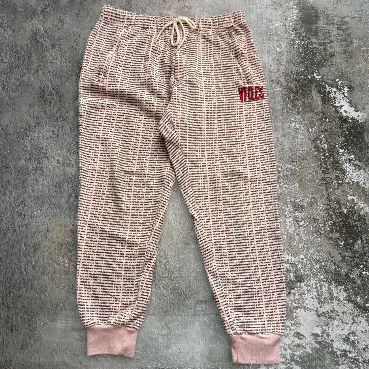 Vfiles Pink & Black Vfiles Sweatpants. Size small. Size US 28 / EU 44 - 1 Thumbnail