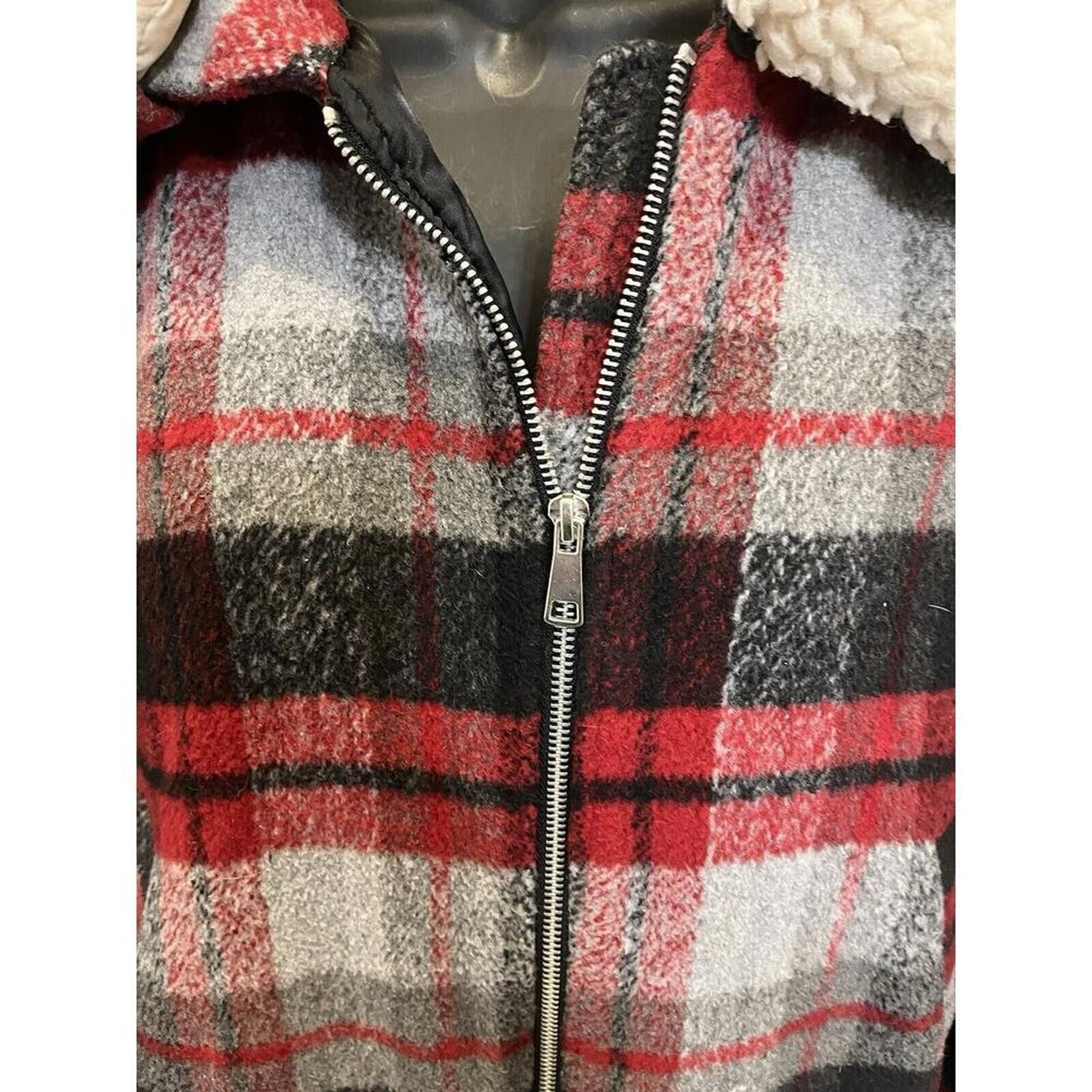 Other Cozy Plaid Sherpa Collar Jacket for Women Size S / US 4 / IT 40 - 4 Thumbnail