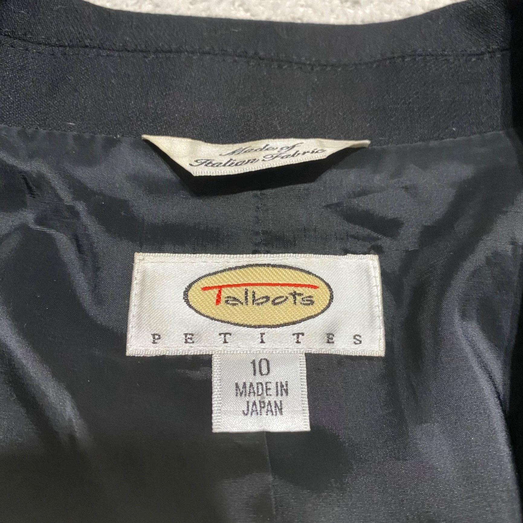 Talbots Talbots Blazer Womens 10P Petite Black Wool Lined Button-Up Office Classic Jacket Size L / US 10 / IT 46 - 3 Thumbnail