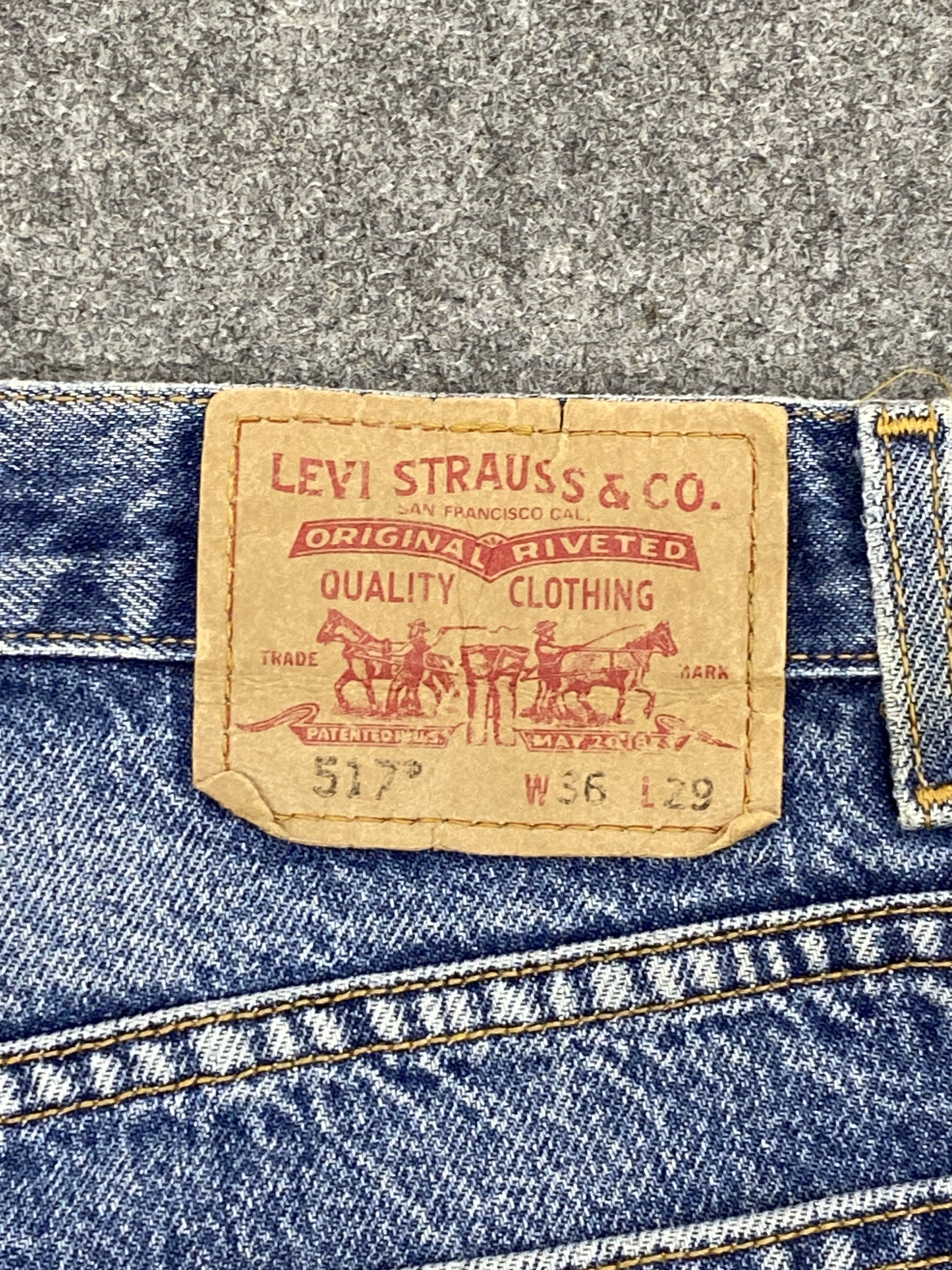 Levi's Faded Blue Vintage Levis 517 Flared Bootcut Denim DP2599 Size US 35 - 5 Thumbnail