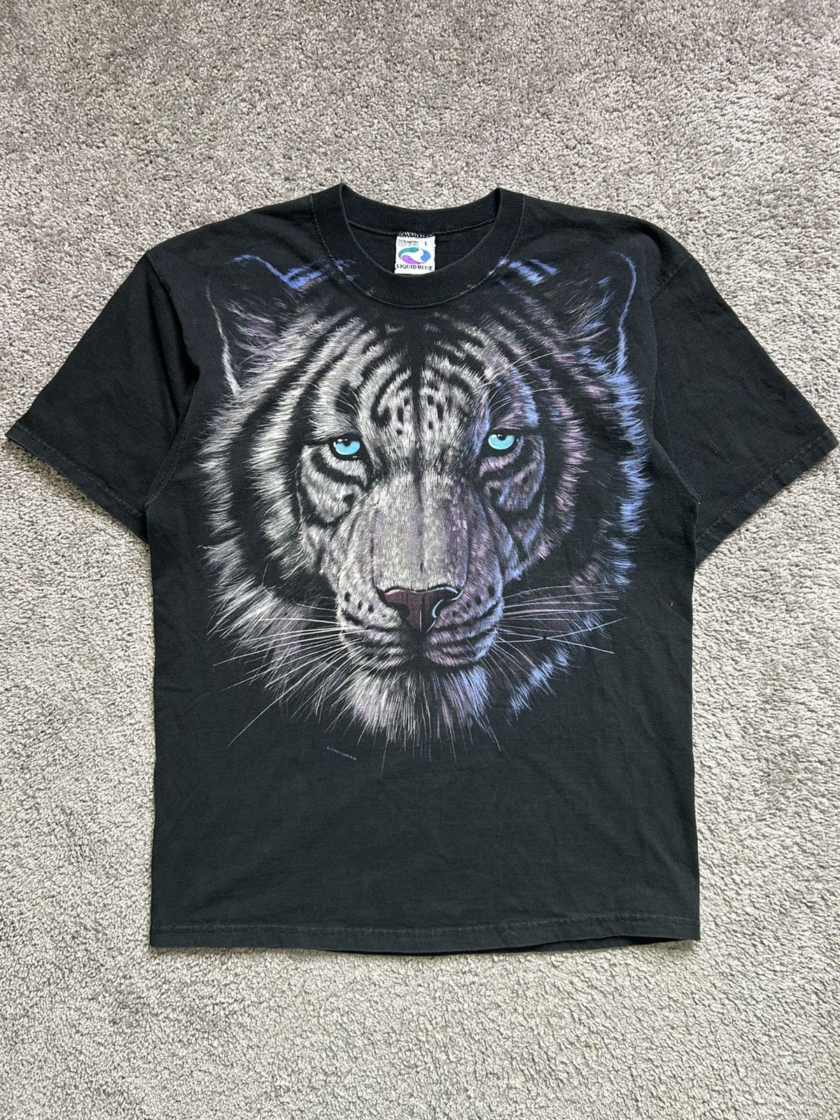 Liquid Blue Vintage 90s Liquid Blue Tiger Tee Made in USA Dated 1996 AOP Size US L / EU 52-54 / 3 - 1 Thumbnail