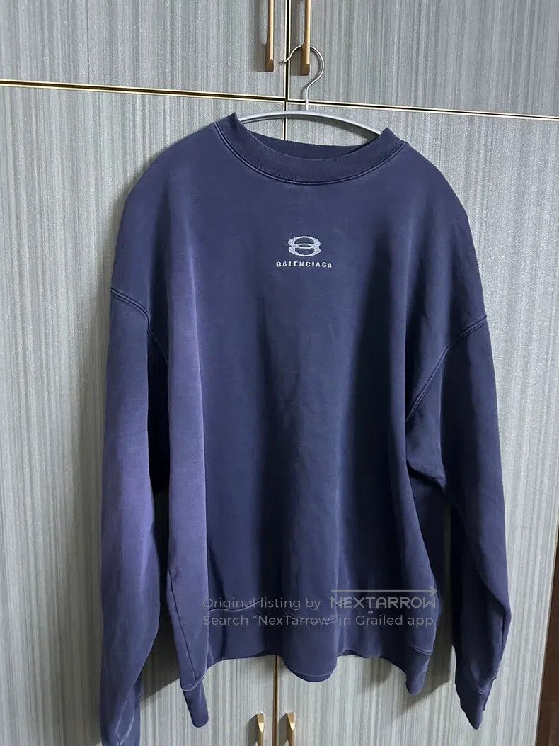 Balenciaga Balenciaga Navy Ski Sweatshirt Size US S / EU 44-46 / 1 - 1 Thumbnail