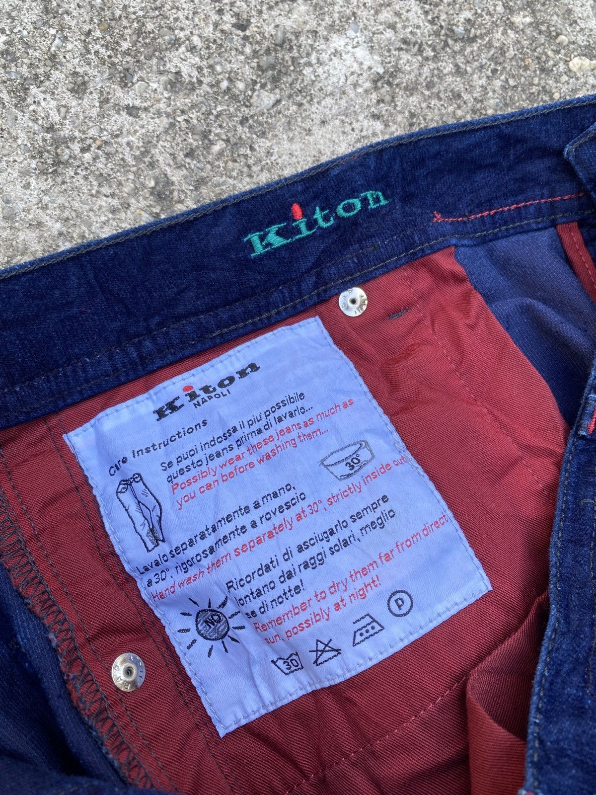 Kiton Kiton Napoli Italy Velvet Corduroy Pant Size US 33 - 17 Thumbnail
