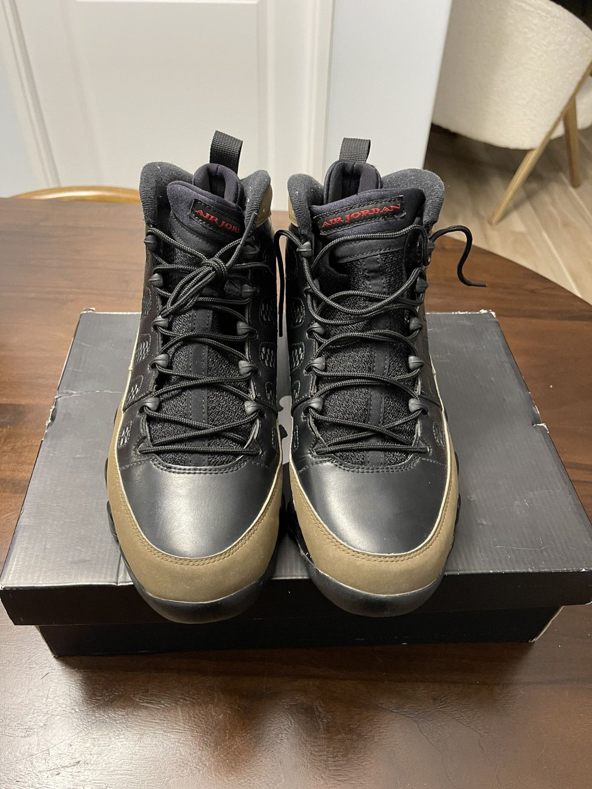 Jordan Brand Jordan 9 Retro 2012 “Black/Varsity Light Olive” Size 10.5 Size US 10.5 / EU 43-44 - 3 Thumbnail
