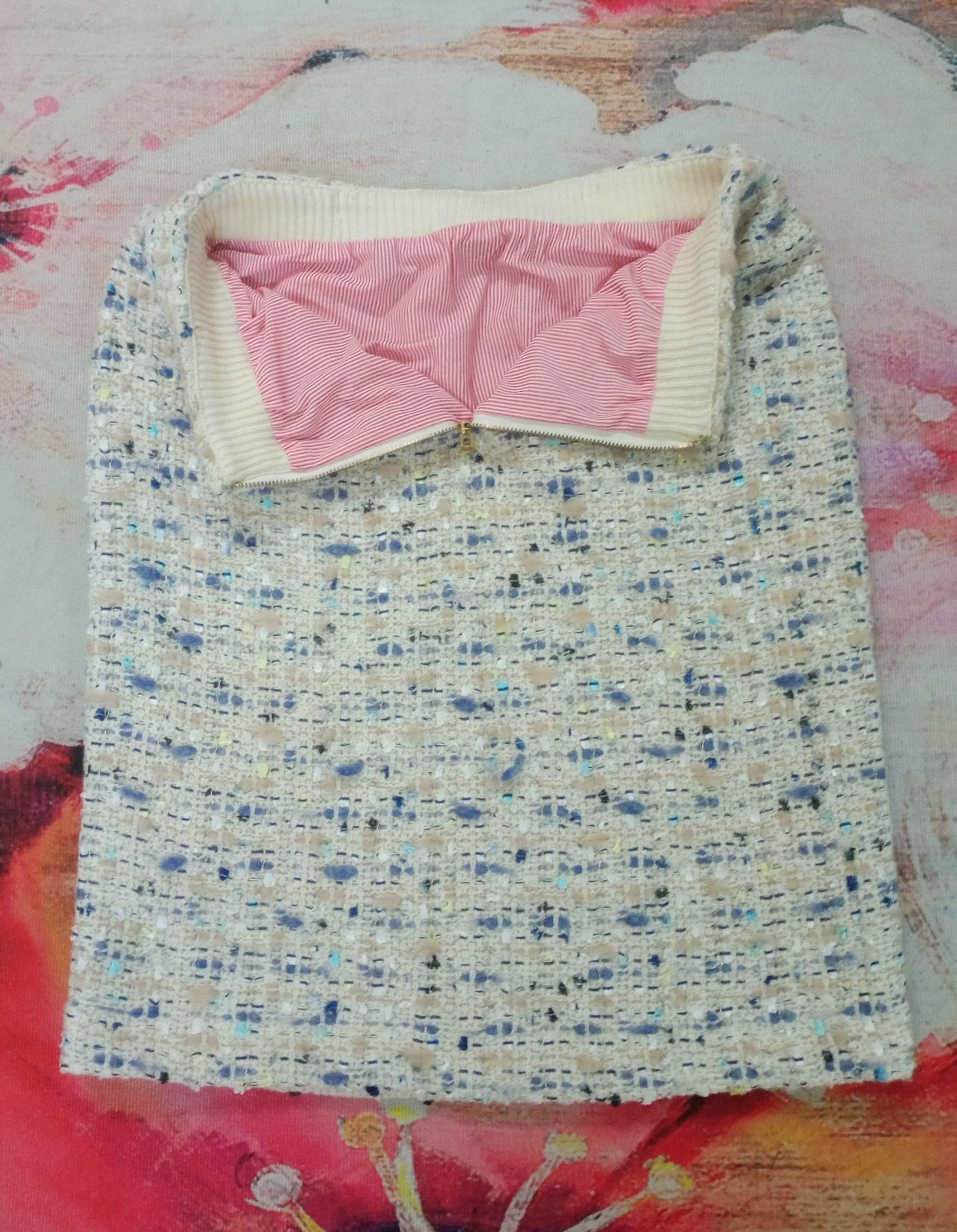 Japanese Brand × Vintage Rare Iconic COOHEM x Yonetomi Tweed Skirts Size 27" / US 4 / IT 40 - 2 Thumbnail