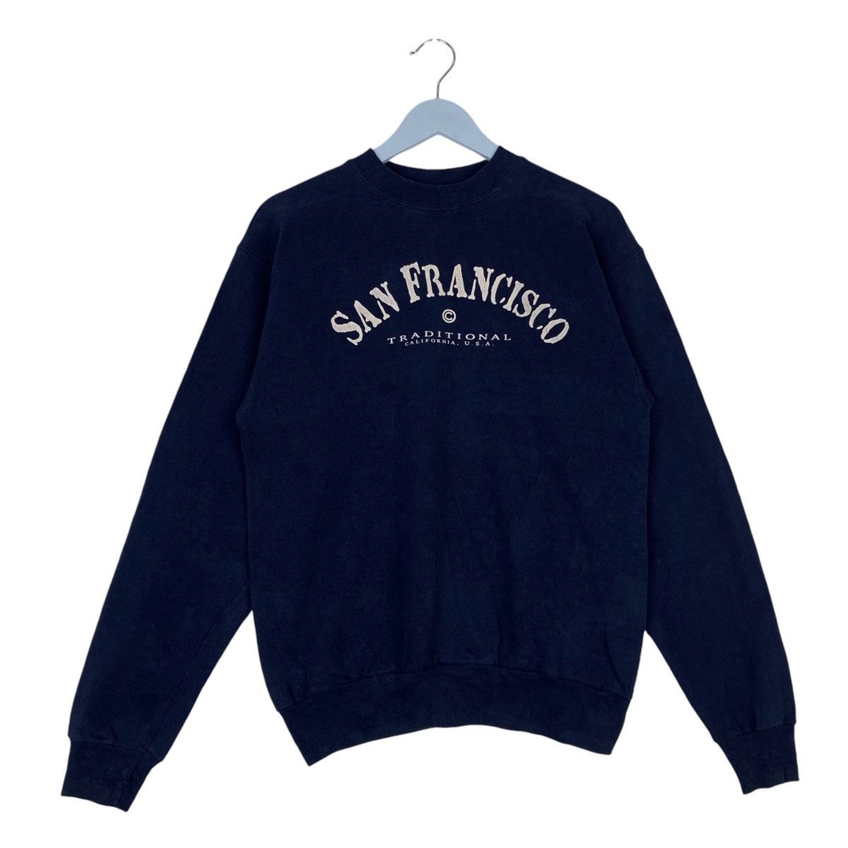 Hanes × Vintage Vintage San Francisco Crewneck Sweatshirt Navy Blue Size US S / EU 44-46 / 1 - 1 Thumbnail