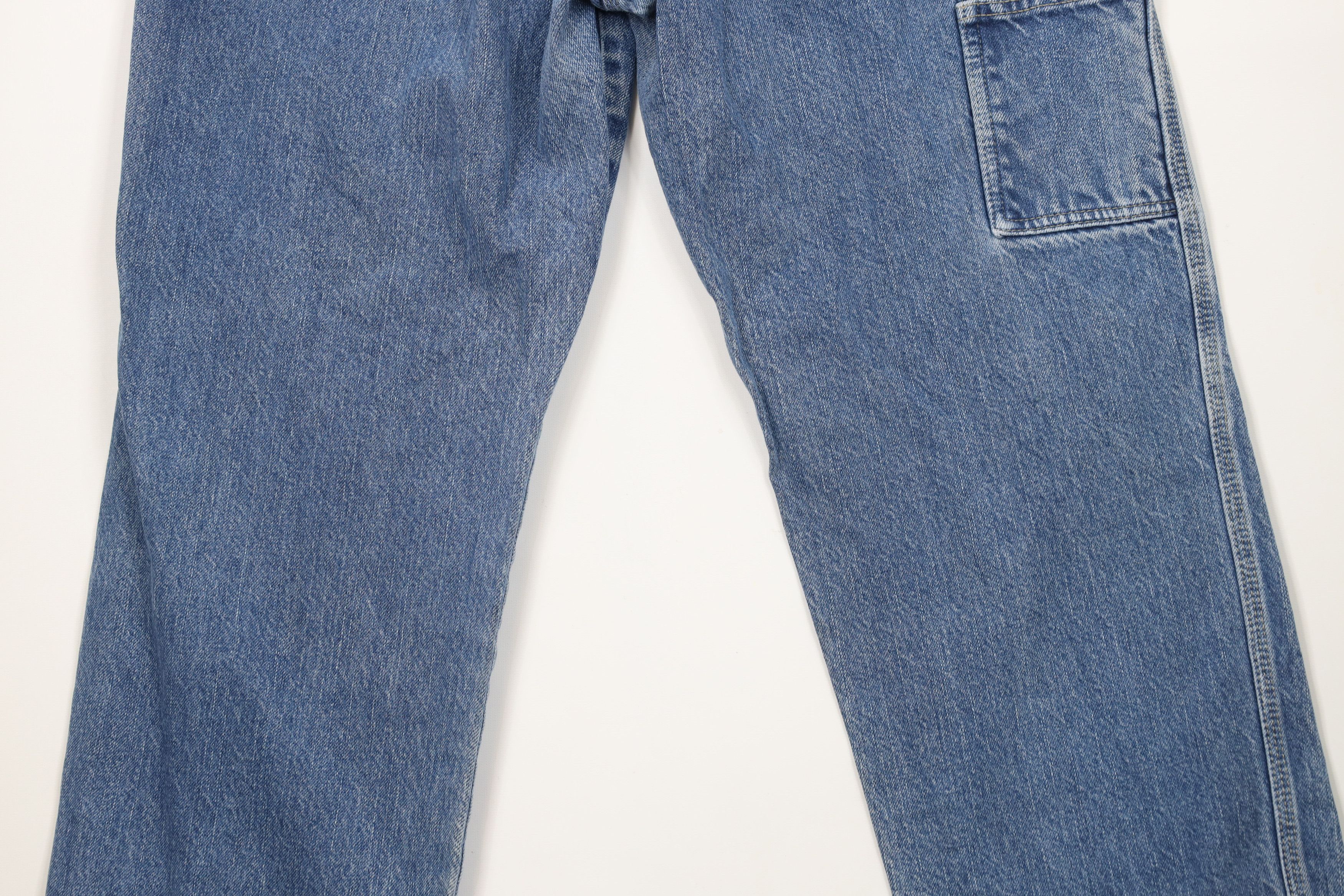Dickies × Vintage Vintage Dickies Spell Out Wide Leg Dungaree Denim Jeans Size US 36 / EU 52 - 11 Thumbnail