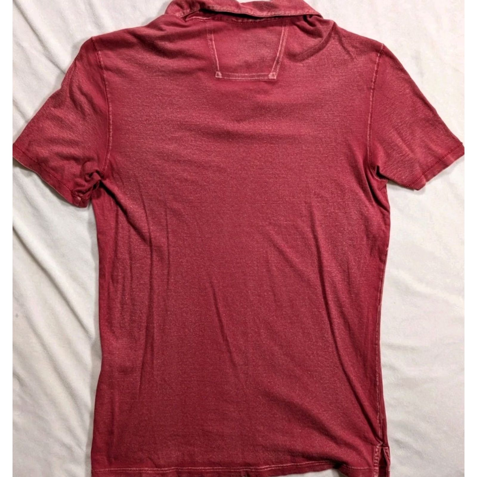 John Varvatos John Varvatos Polo Shirt Pullover Striped Collared Peace Logo Red Men's Small Size US S / EU 44-46 / 1 - 6 Thumbnail