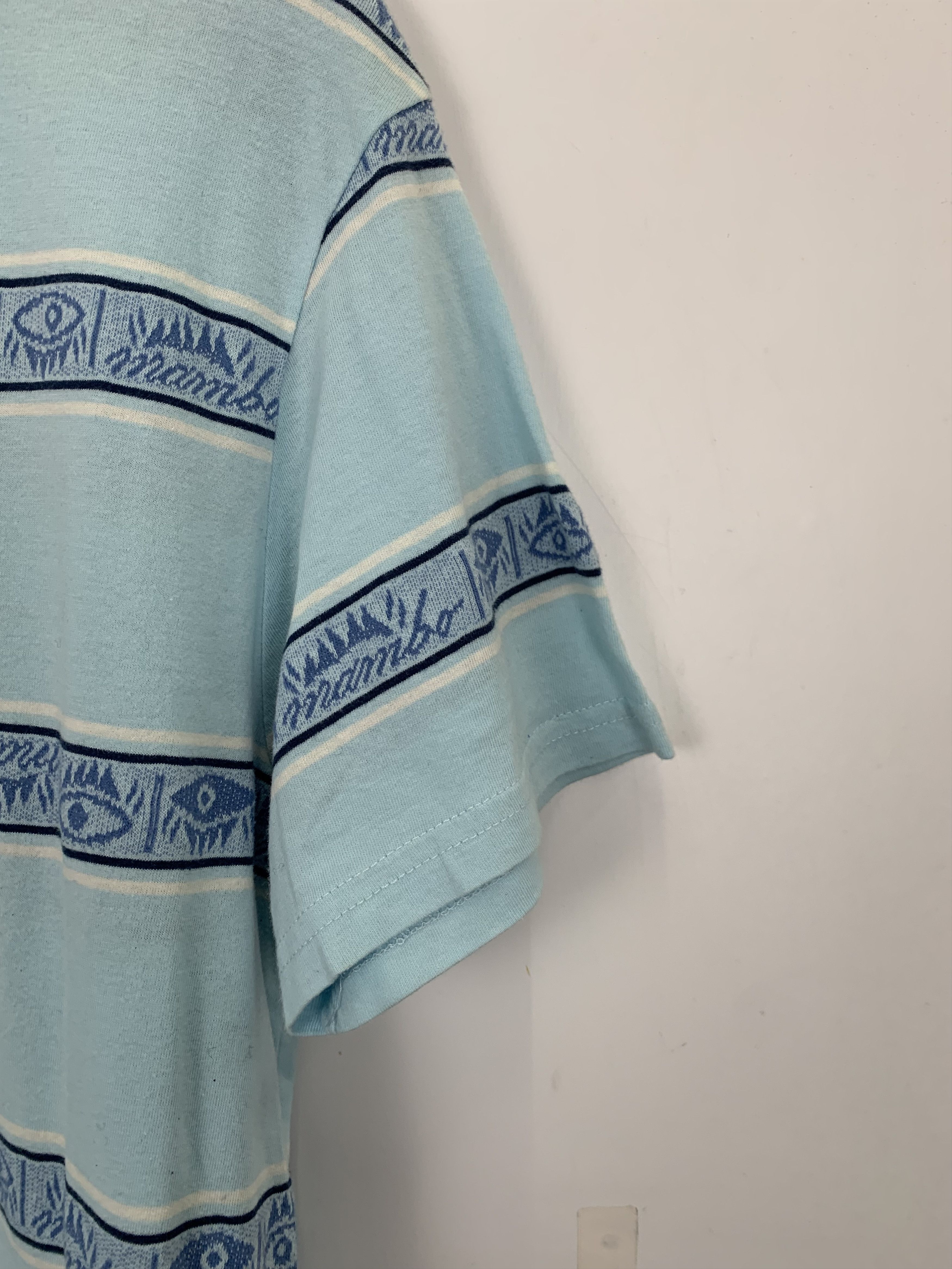 Mambo × Vintage Vintage Y2k Mambo Striped T Shirt TA0197 Size US XL / EU 56 / 4 - 6 Thumbnail