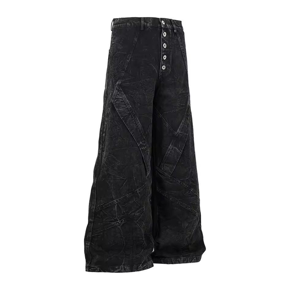 Jean Washed Wide Leg Streetwear High Street Jeans Trousers Size US 31 - 2 Thumbnail