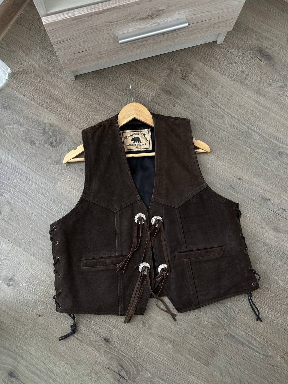 Genuine Leather × Vintage Vintage Genuine Leather Brown Cowboy West Jacket Size US M / EU 48-50 / 2 - 3 Thumbnail