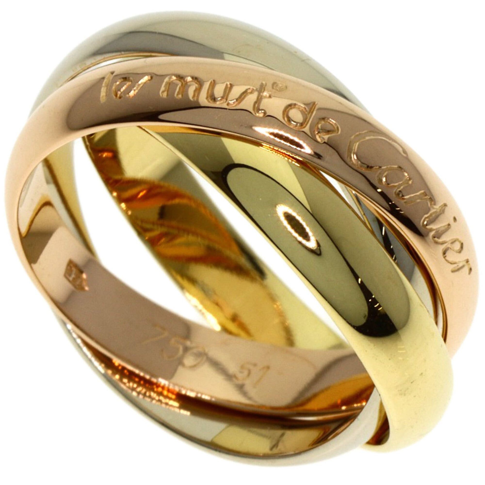 Cartier Cartier Trinity #51 Ring, 18K Yellow Gold/18K White Pink Gold, Women's, CARTIER Size ONE SIZE - 1 Thumbnail