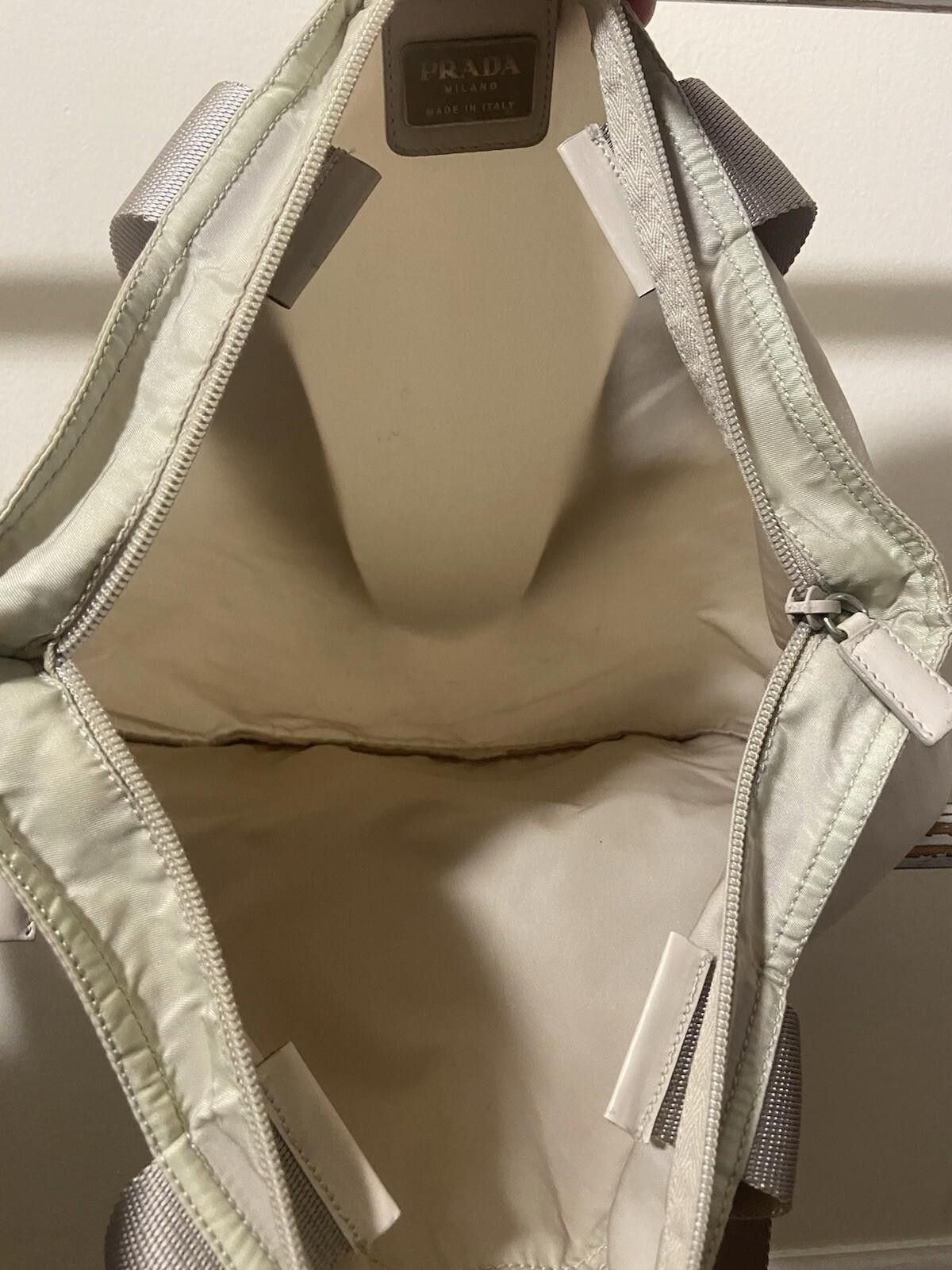 Prada Prada faded gray “mint” slim nylon tote bag, fair condition Size ONE SIZE - 10 Thumbnail