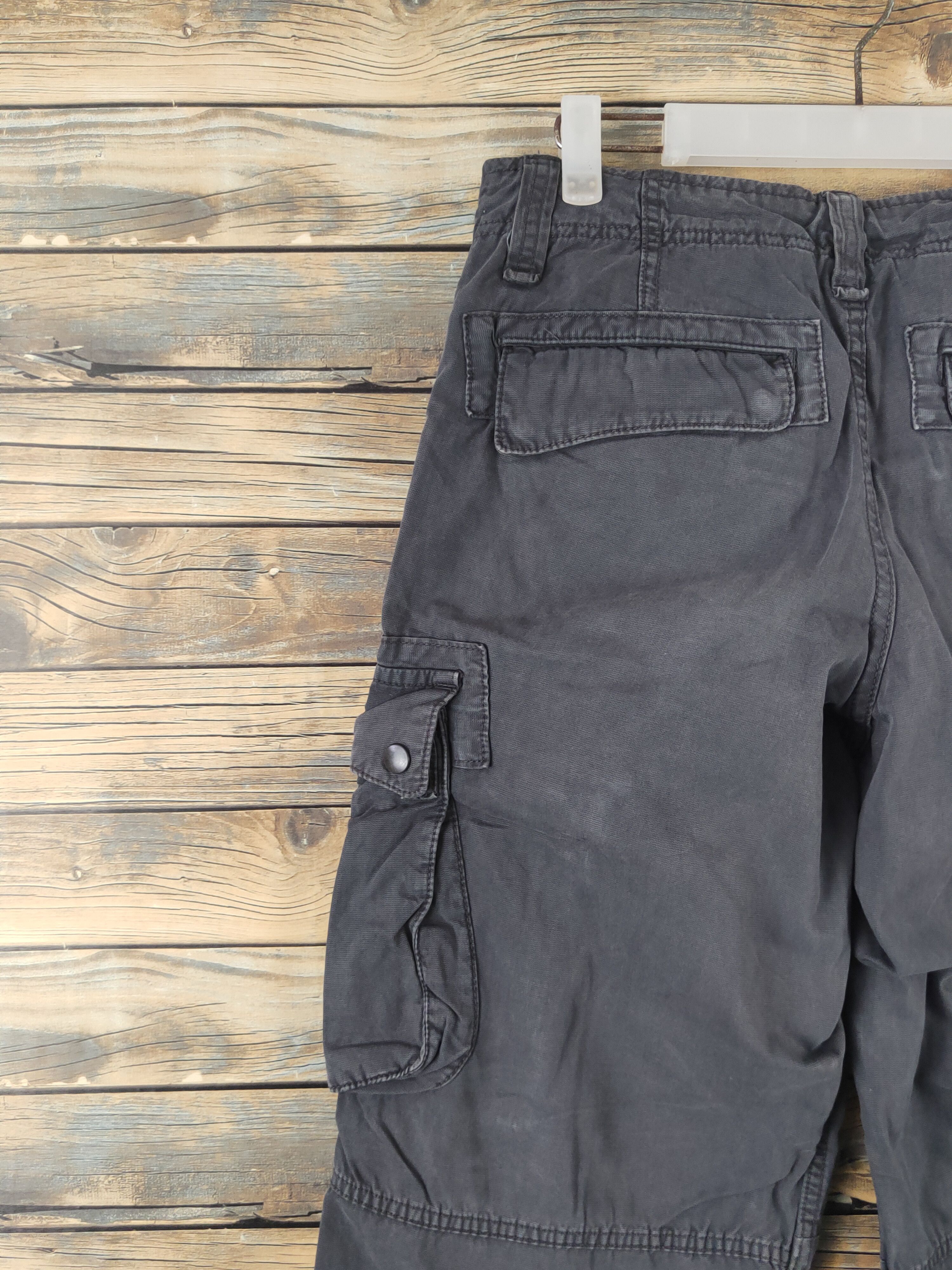 Japanese Brand DL Uniqlo Dark Gray Multipocket Cargo Pants #2108 Size US 30 / EU 46 - 8 Thumbnail