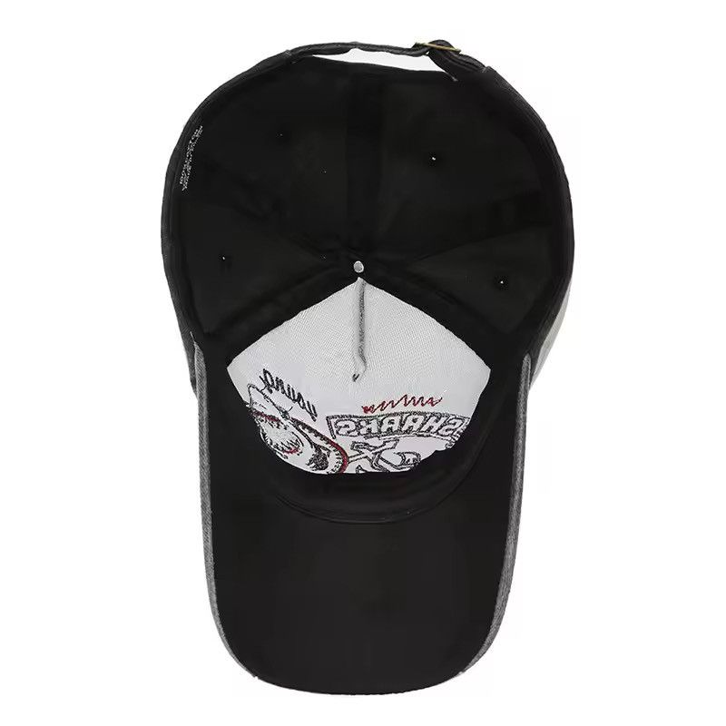 Other Retro Washed Denim Embroidery Shark Cap Size ONE SIZE - 5 Thumbnail