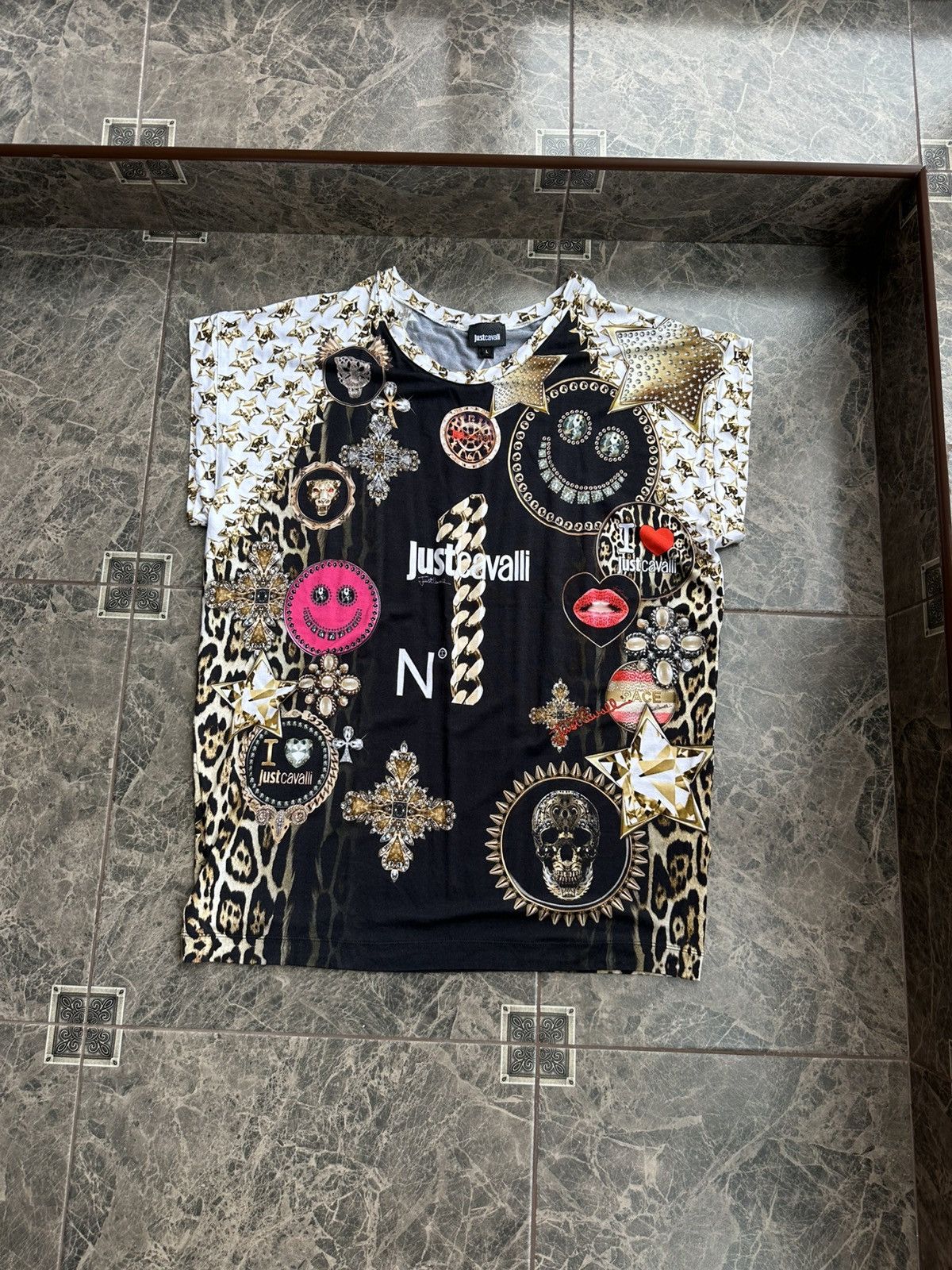 Just Cavalli Just Cavalli Woman Tunic Abstract Print Shirt Sz L Size L / US 10 / IT 46 - 1 Thumbnail