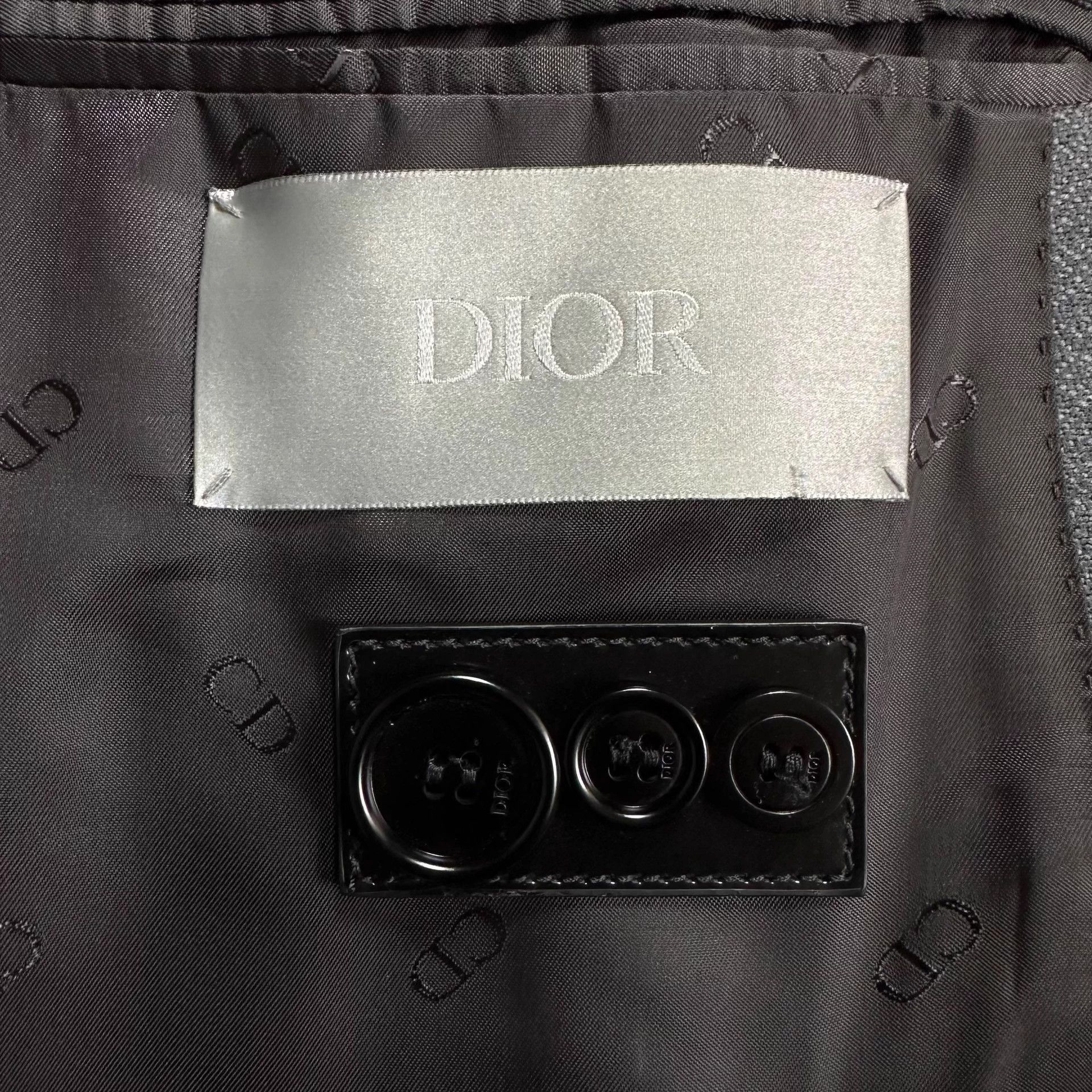 Dior Dior 20SS Dusty Blue Wool Coat Size US L / EU 52-54 / 3 - 6 Thumbnail